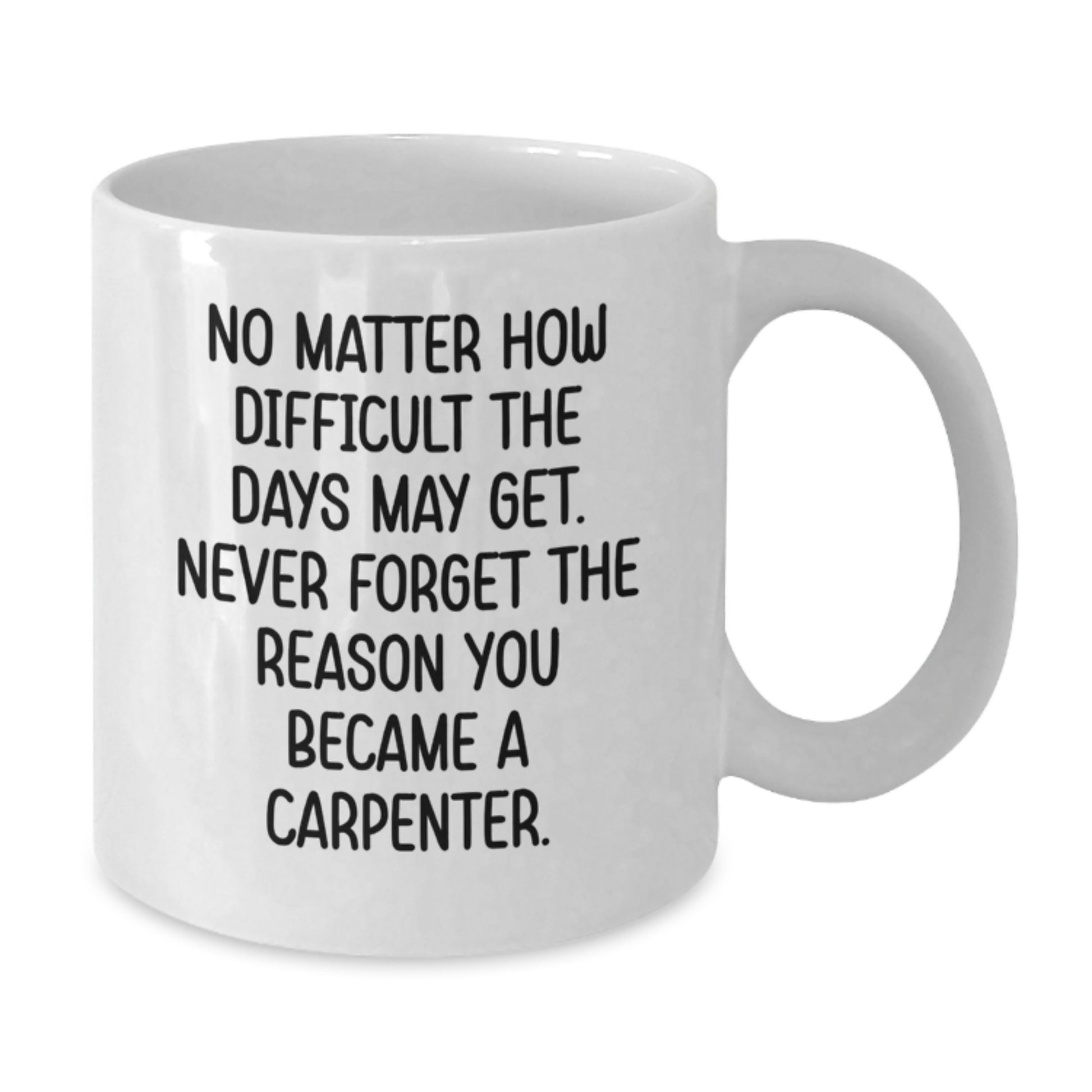Gifts from Men to Graduation Unique Gifts for Carpenter Friends - Funny White Coffee Mug - Inspirational Quote - 11oz or 15oz Ceramic - Additional