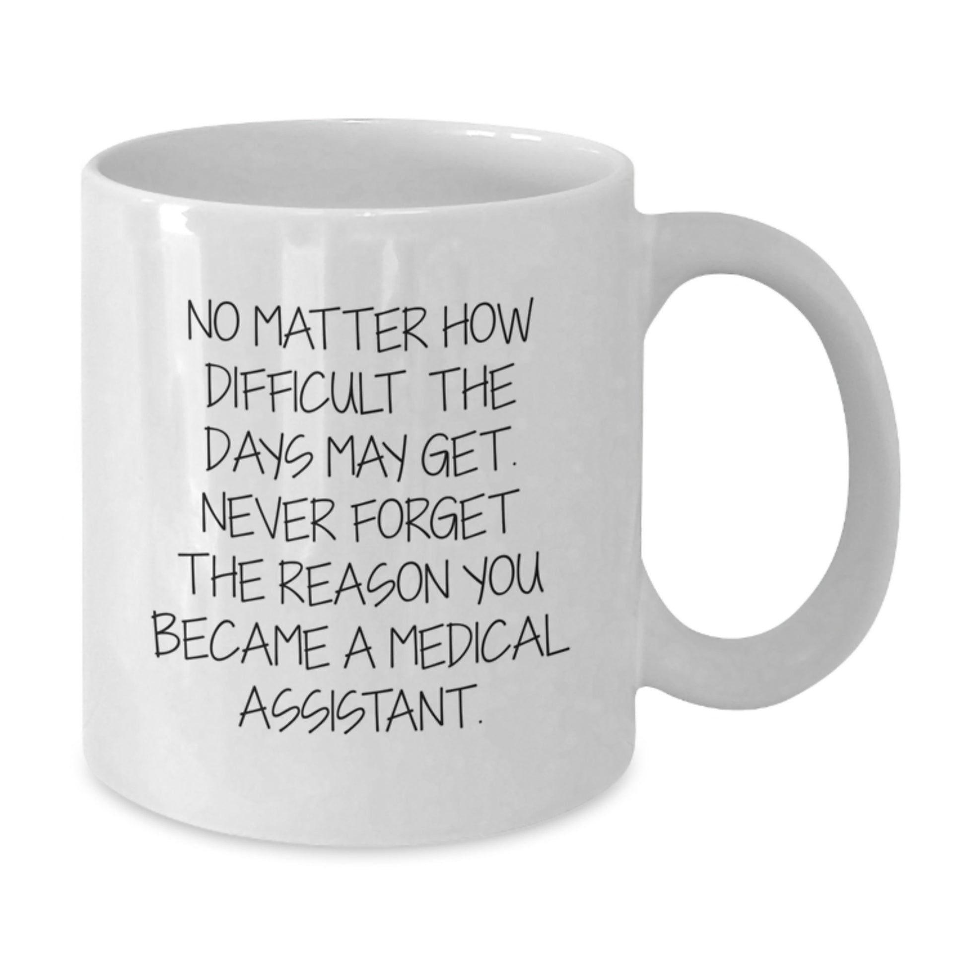 Funny Medical Assistant Gifts for Men and Women, White Coffee Mug, Never Forget the Reason You Became a Medical Assistant, Gifts from Friends, Family, Coworkers - Additional