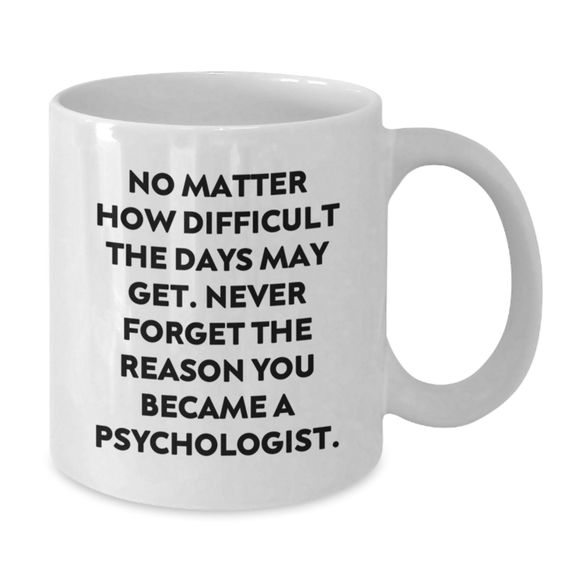 Inspiring Gifts from Family and Friends for Psychologist Men and Women - Motivational White Coffee Mug - Never Forget the Reason You Became a Psychologist, Graduation Unique Gifts - Additional