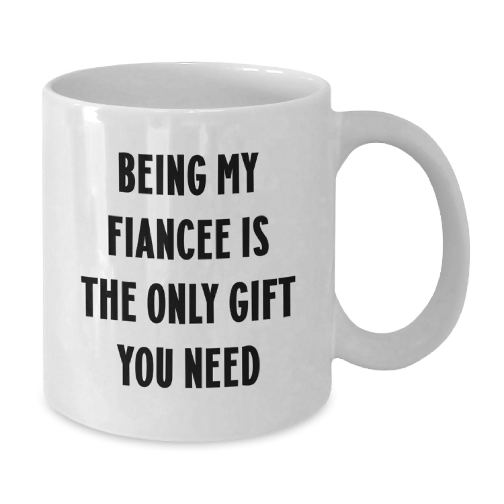 Funny Fiancee Gifts Ideas for Her - Being My Fiancee Is The Only Gift You Need White Coffee Mug - Additional