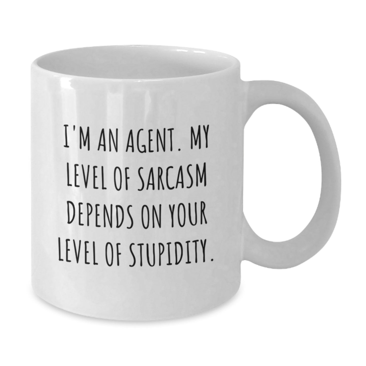 Funny Agent Gifts for Agent, White Coffee Mug - Sarcasm Graduation Unique Gifts from Friends - Additional