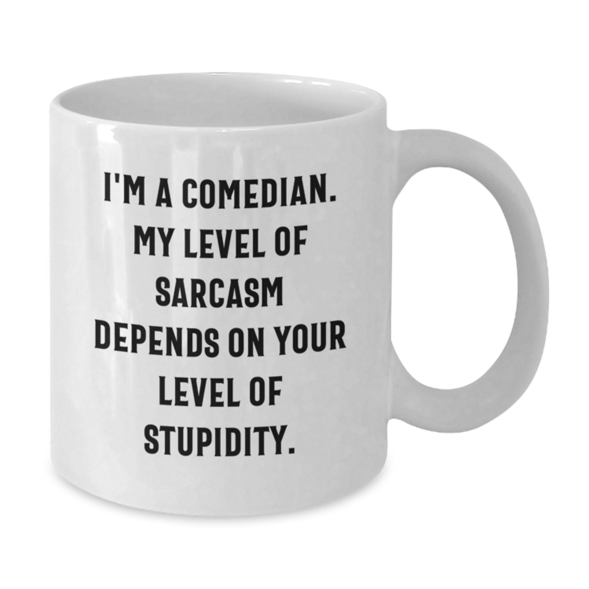 Funny Comedian Quote Gifts from Friends, Unique White Coffee Mug for Comedian, Sarcastic Graduation - Additional