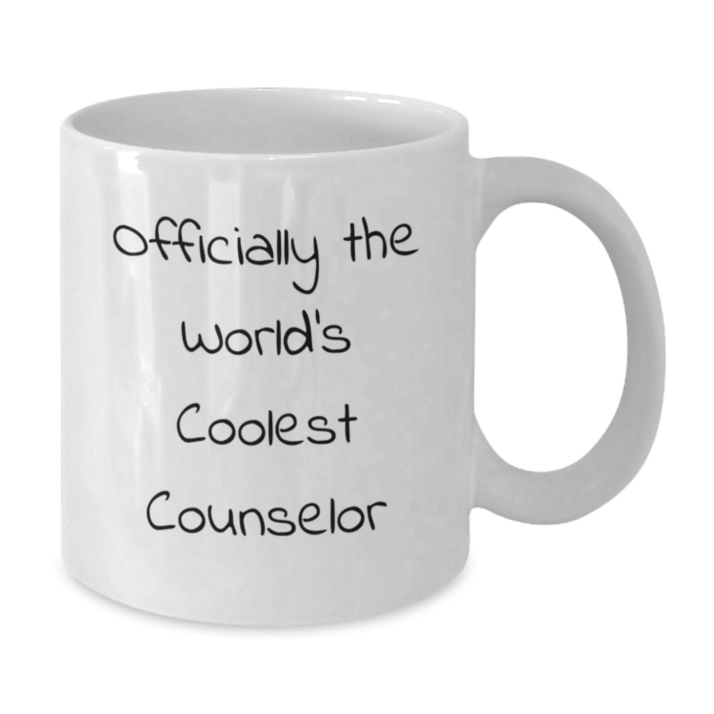 Funny Counselor Gifts, Unique White Coffee Mug, Officially The World's Coolest Counselor - Additional