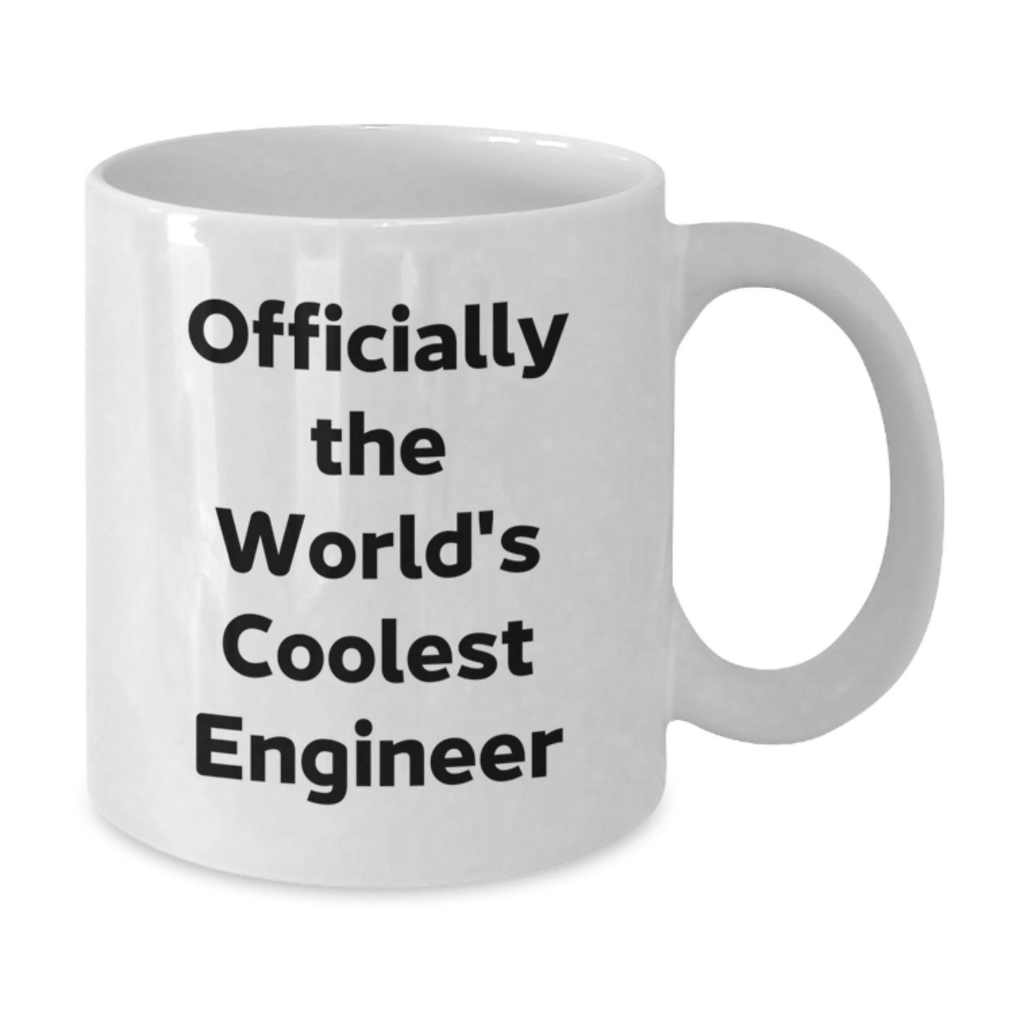 Funny Quotes for The World's Coolest Engineer, White Coffee Mug Gifts from Men, Christmas Unique Gifts for Engineer Friends - Additional