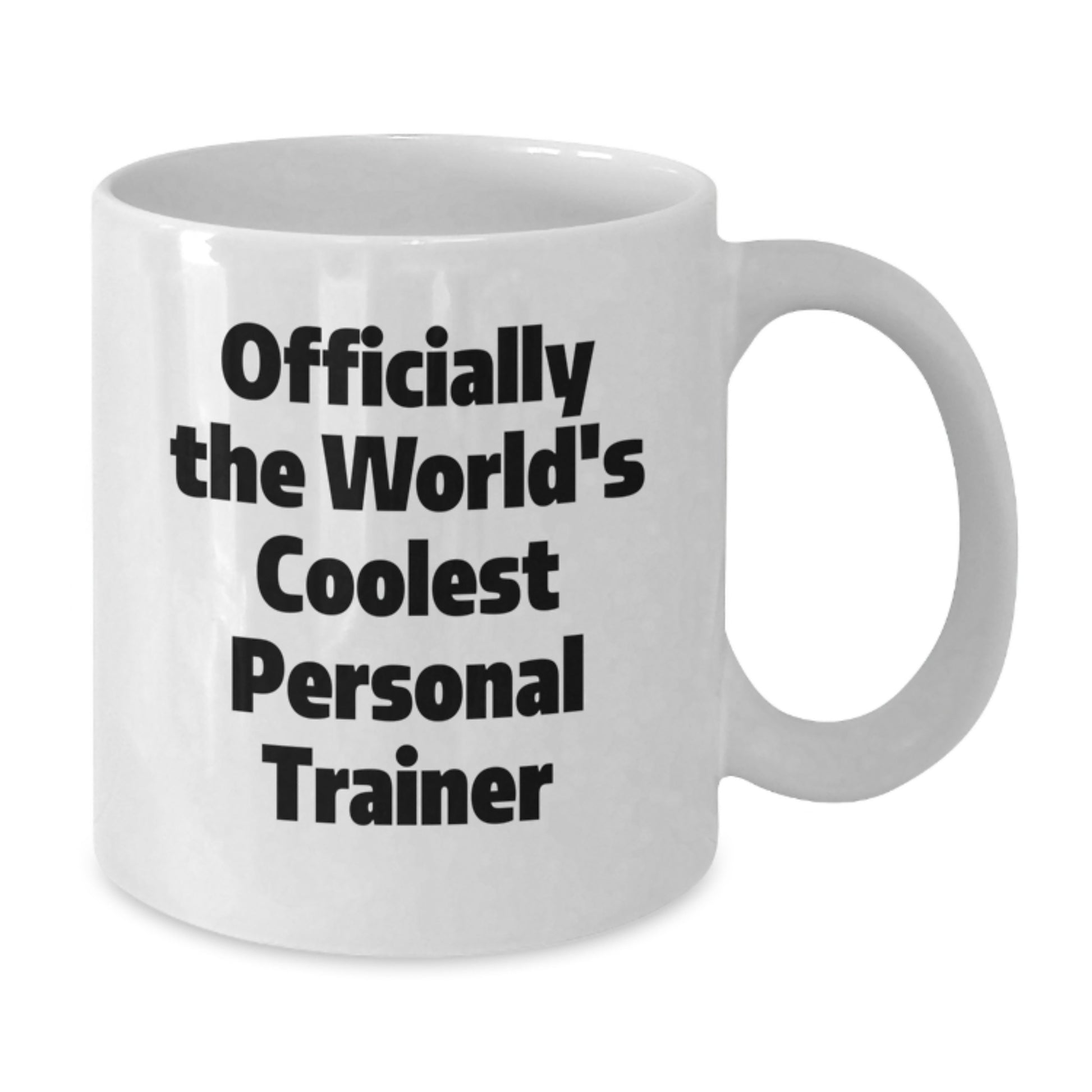 Personal Trainer Gifts for Men Funny White Coffee Mug Officially The World's Coolest Personal Trainer Gifts from Family - Additional