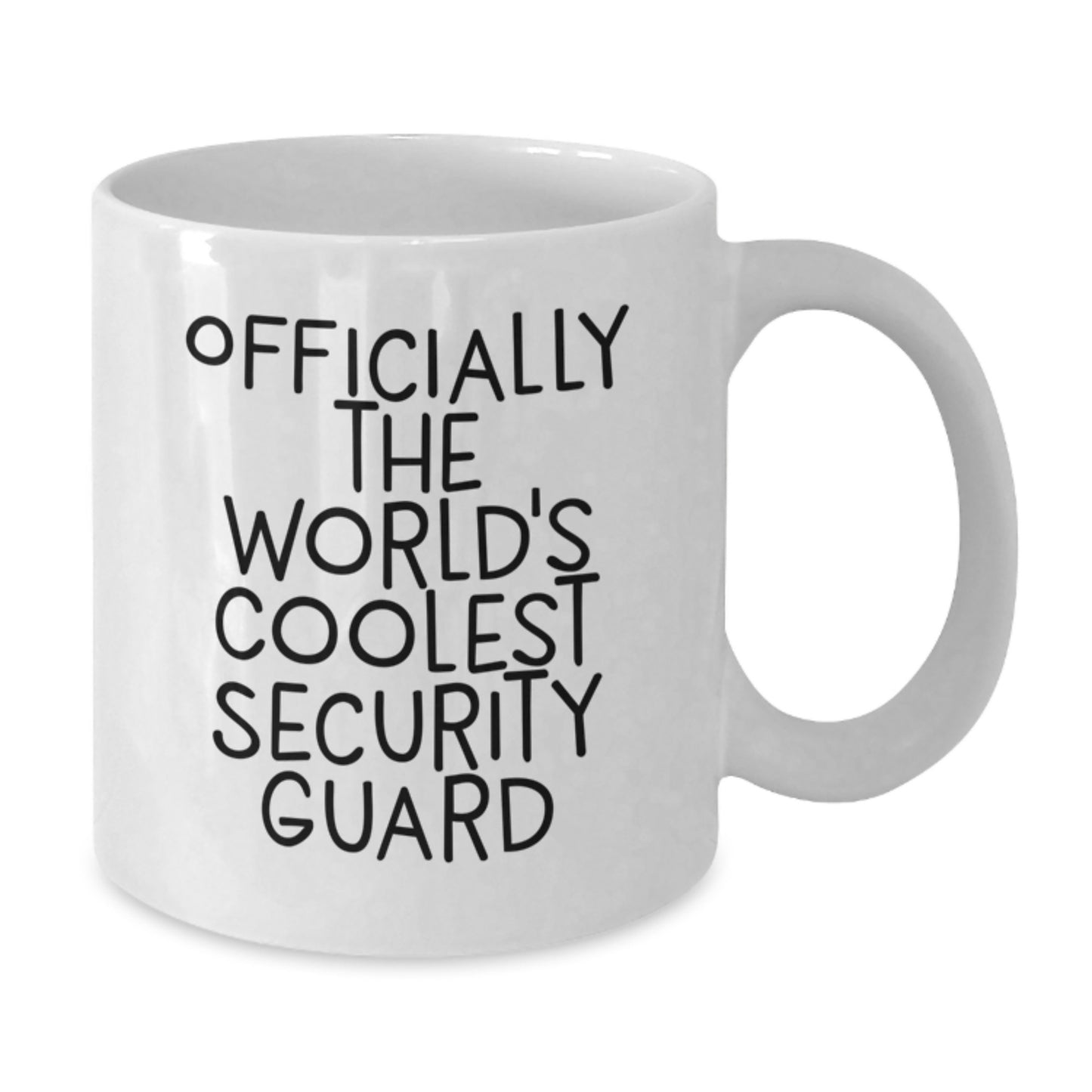 Unique Gifts for Security Guard Friends, Officially The World's Coolest Security Guard 11oz White Coffee Mug, Perfect Graduation Unique Gifts from Coworkers - Additional