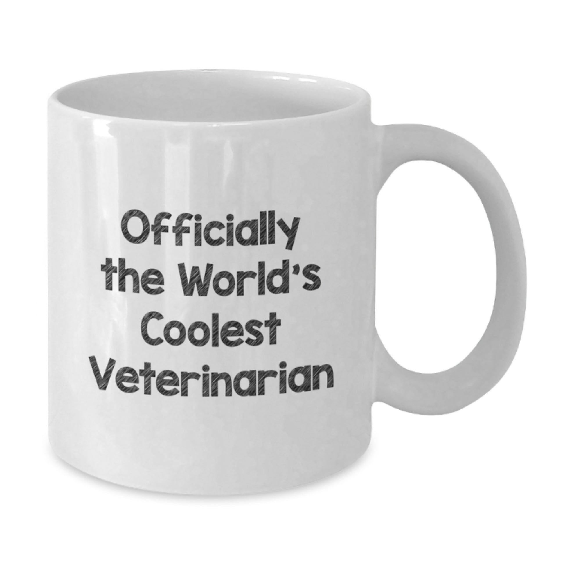 Funny Veterinarian Gifts from Friends for World's Coolest Veterinarian on Graduation Unique Gifts White Coffee Mug - Additional