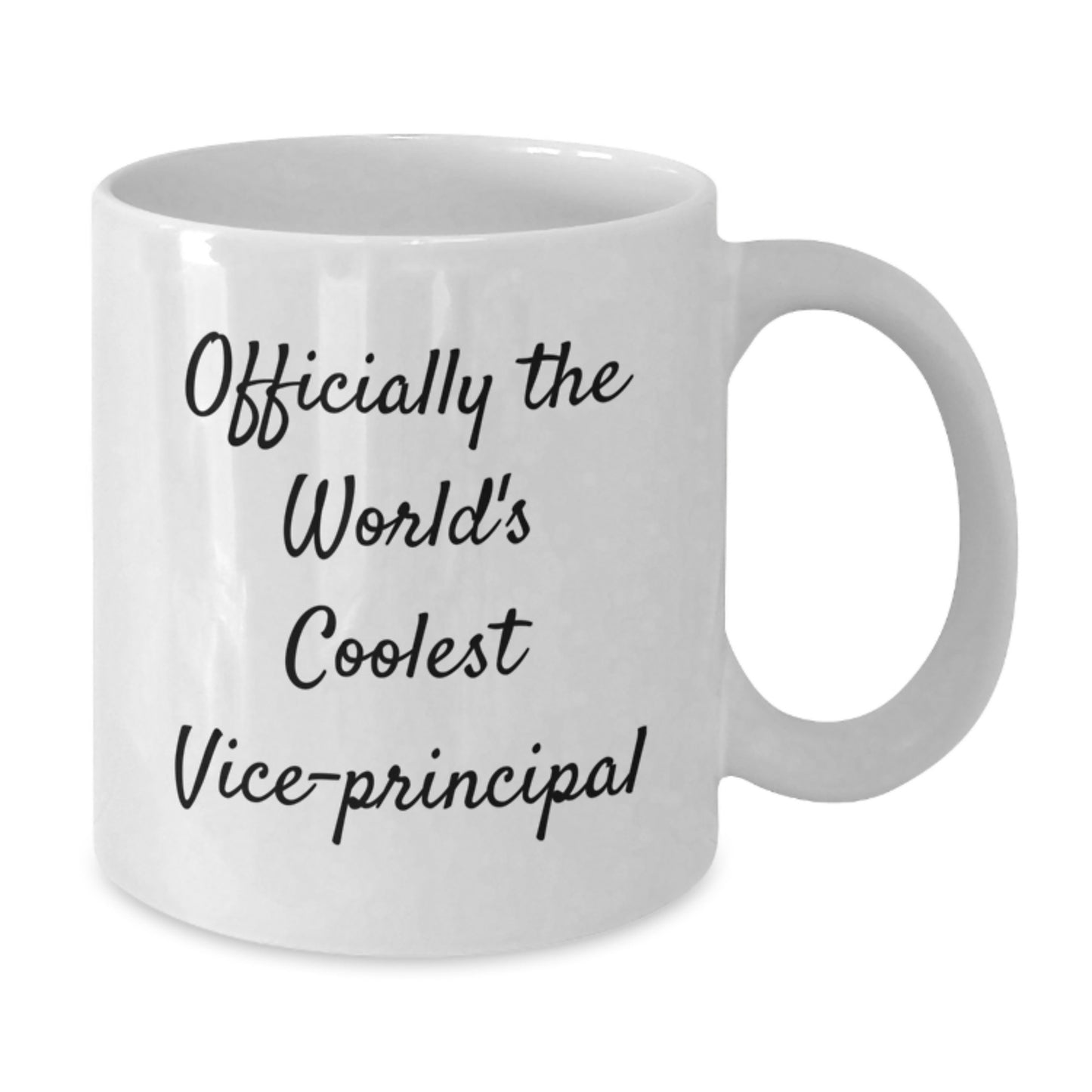 Funny Vice-principal Gifts from Friends for Men - 'Officially The World's Coolest Vice-principal' White Coffee Mug for Graduation Unique Gifts - Additional