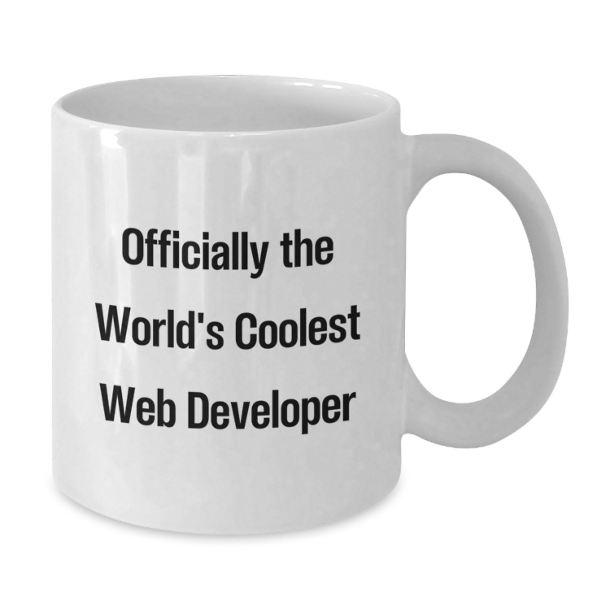 Funny Web Developer Gifts for Men, Gifts from Friends, Officially The World's Coolest Web Developer, White Coffee Mug, Perfect for Graduation Day - Additional