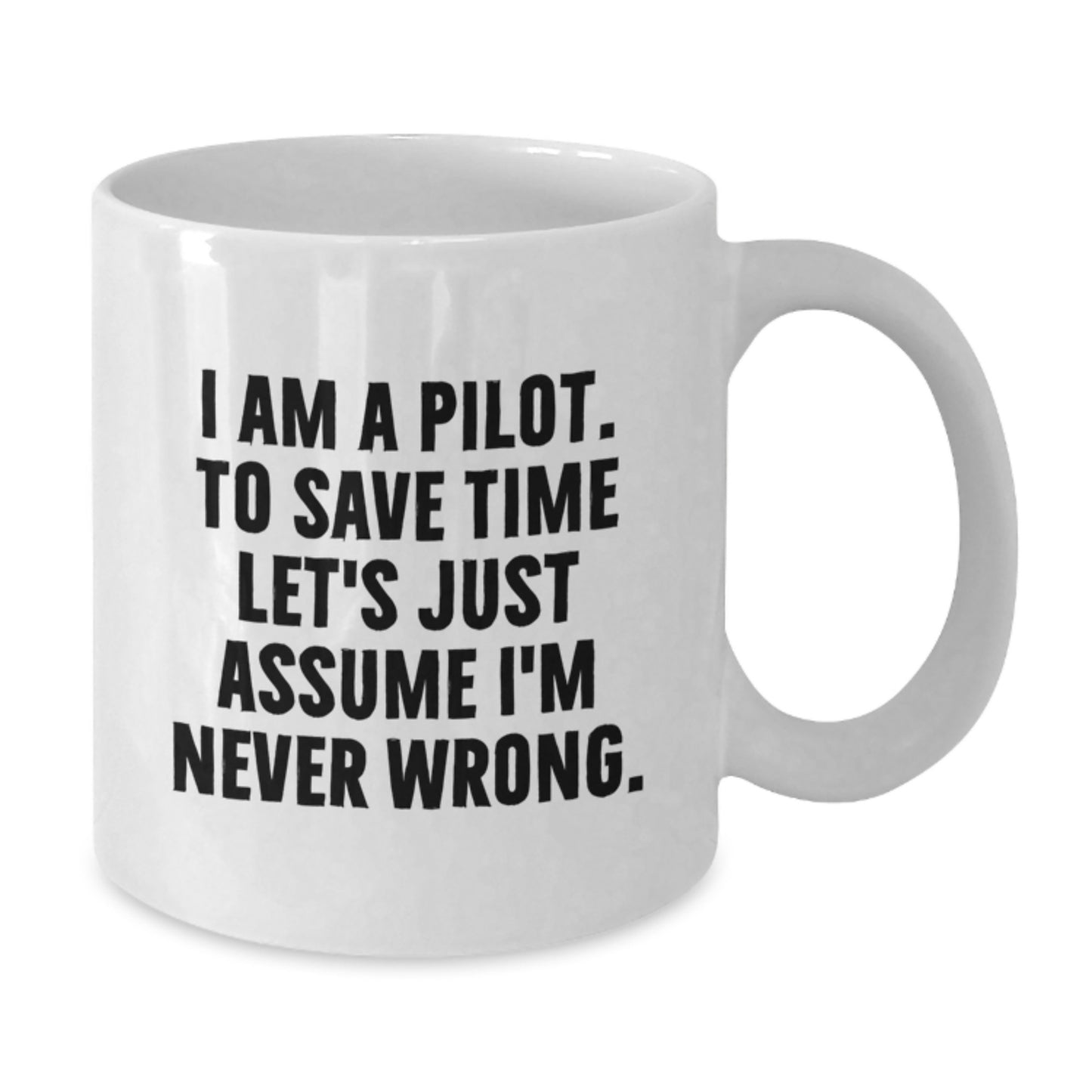 Pilot Keepsake White Ceramic Coffee Mug for Him Birthday Gift - Additional