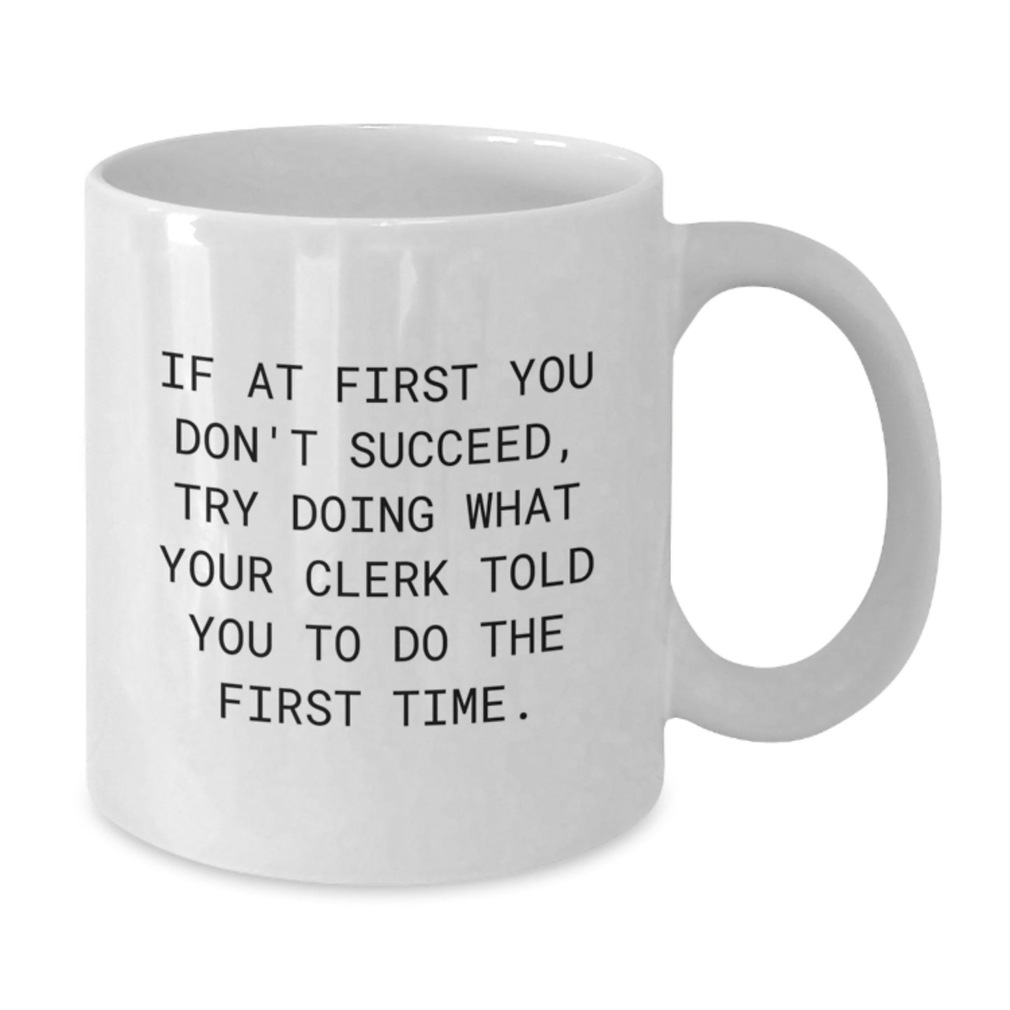 Clerk Keepsake White Coffee Mug for Him Birthday Gift Ceramic 11oz - Additional