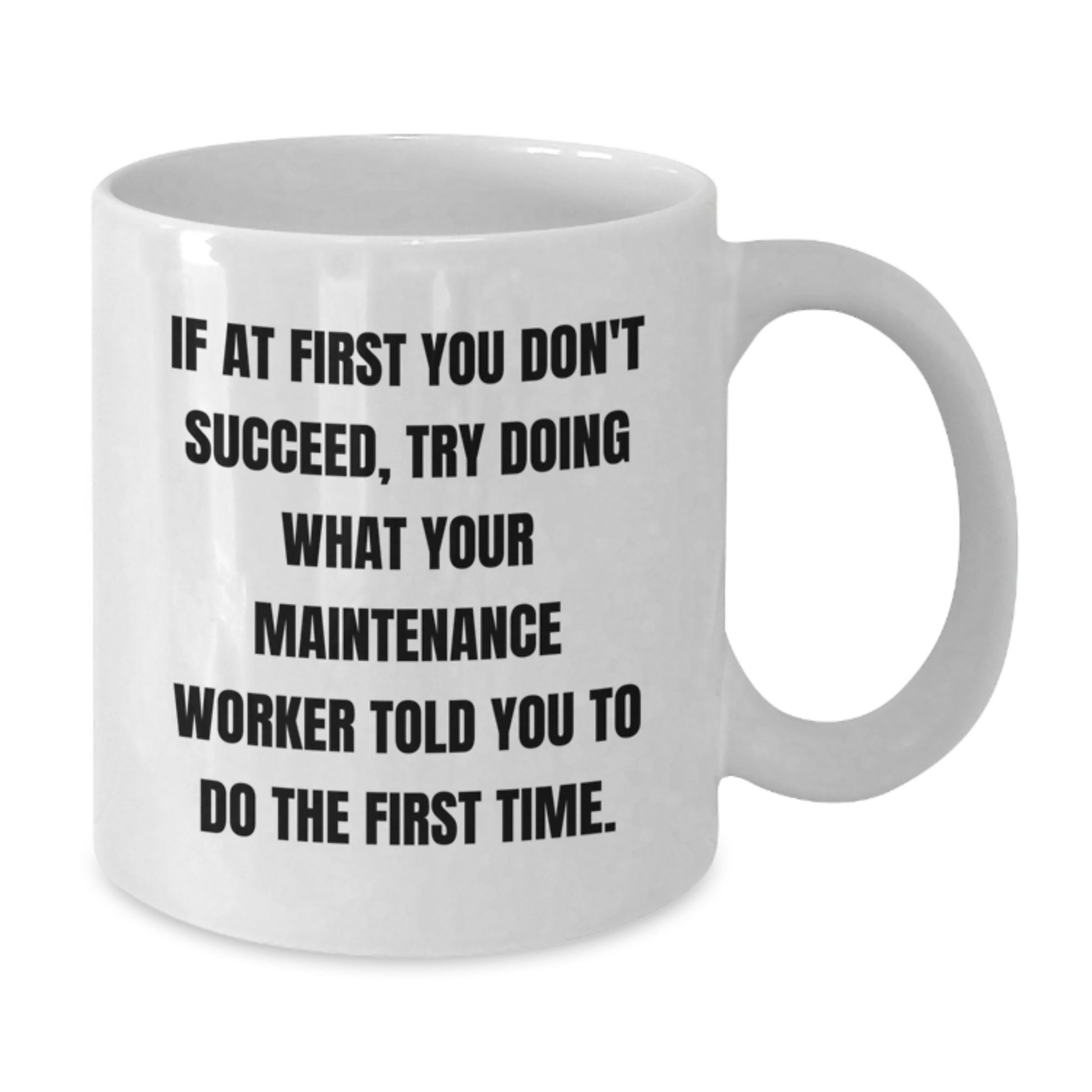 Birthday Gift for Her Maintenance Worker White Ceramic Mug Present - Additional