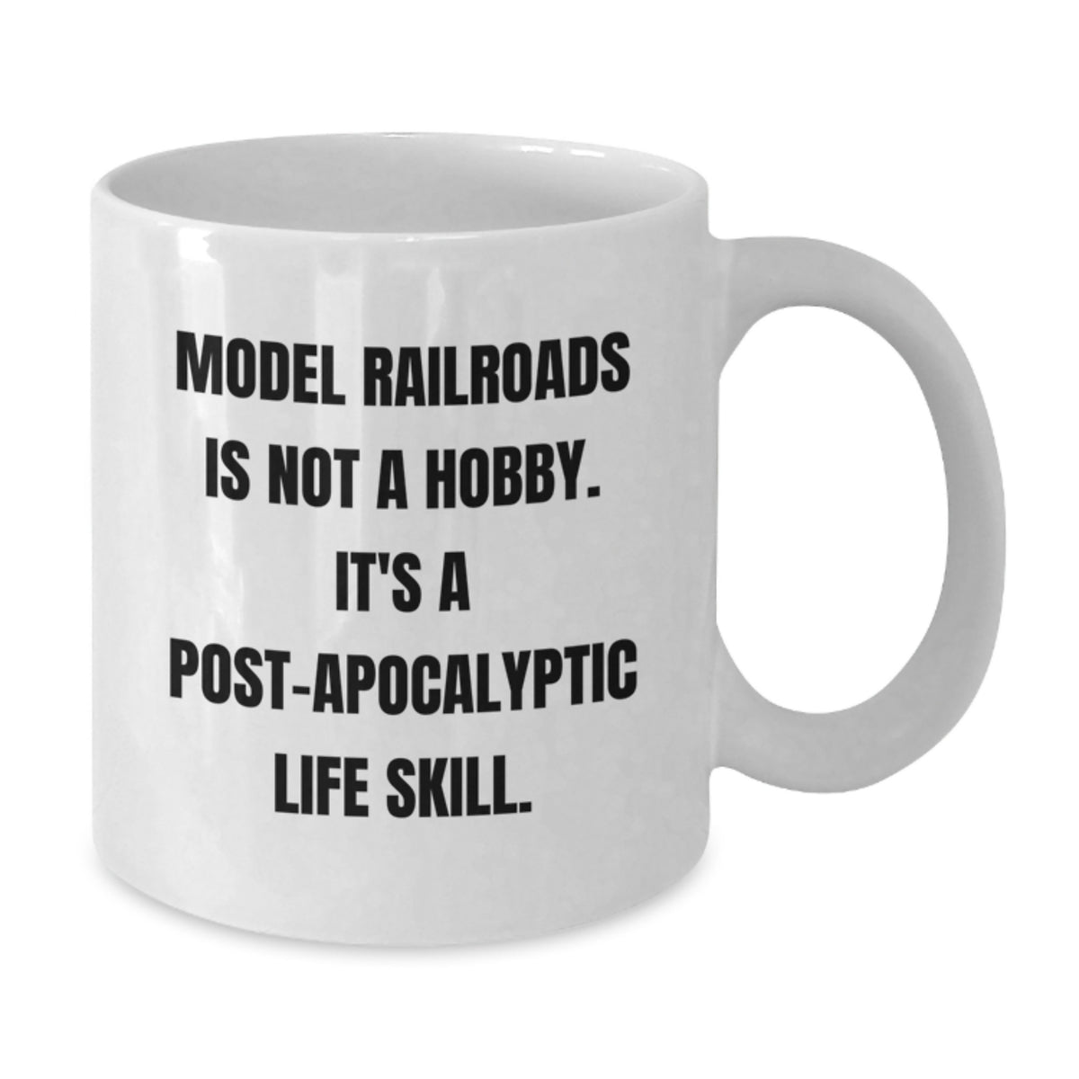 Model Railroad Keepsake Gift For Him A Post-Apocalyptic Life Skill Mug - Additional