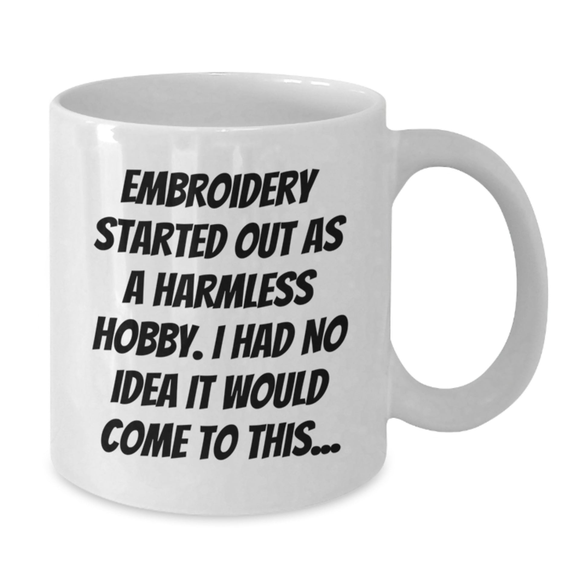 Embroidery Gifts from Friends and Family, Inspirational Quote, White Coffee Mug, 11oz or 15oz, Birthday Unique Gifts - Additional