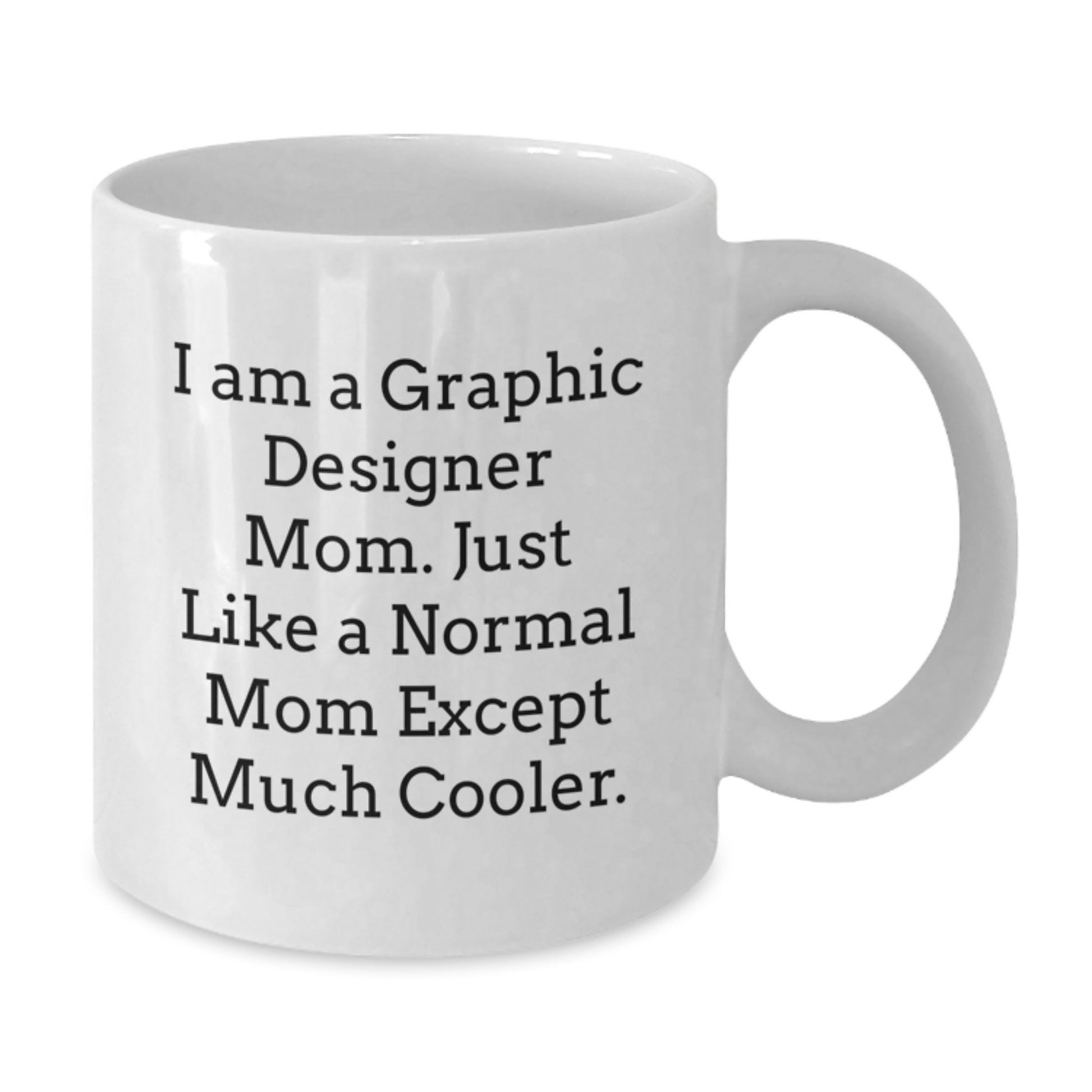 Graphic Designer Mom Gifts, I Am A Graphic Designer Mom Funny Quote on White Coffee Mug, Birthday Unique Gifts from Mom to Graphic Designer - Additional