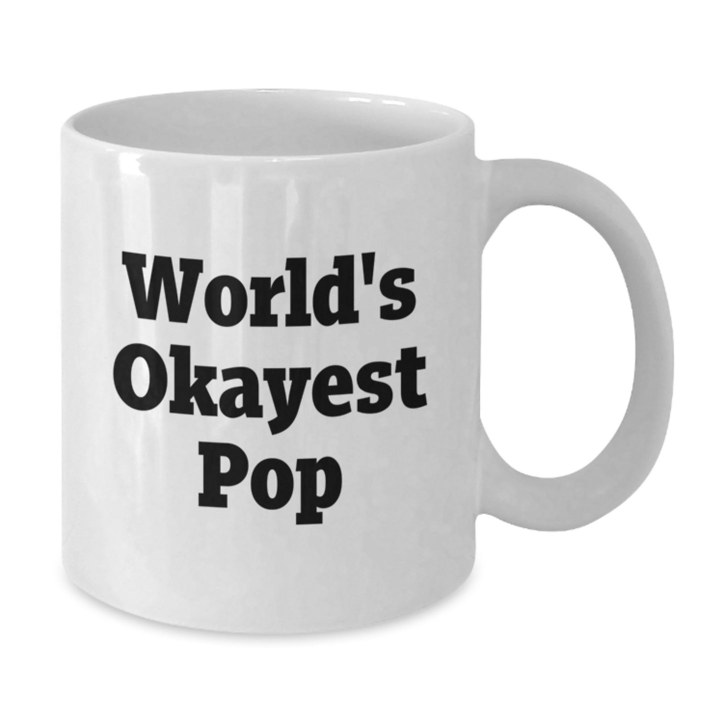 Keepsake White Coffee Mug for Him – Birthday Gift with World's Okayest - Additional