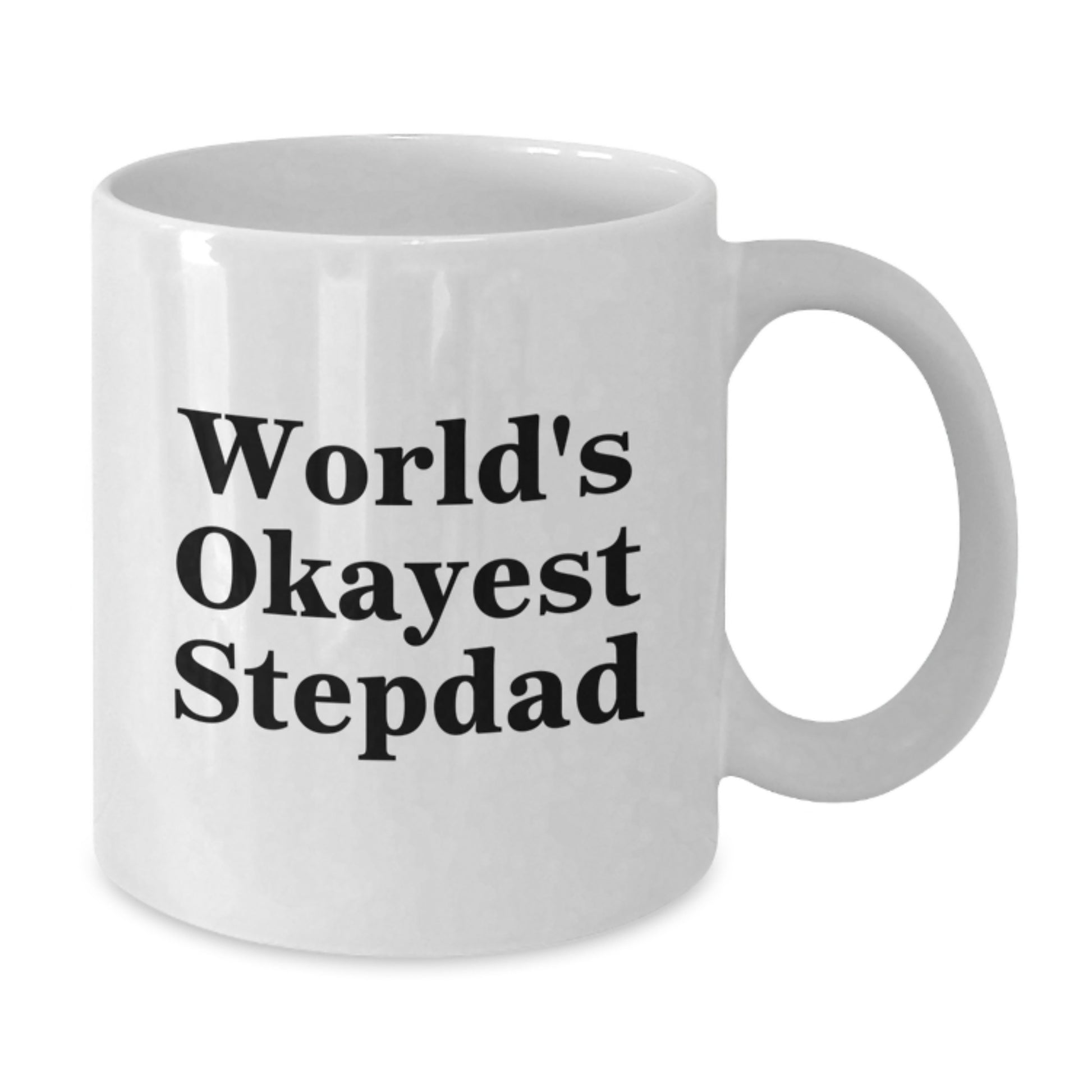 Stepdad Keepsake Mug for Him Birthday Gift – World's Okayest Stepdad - Additional