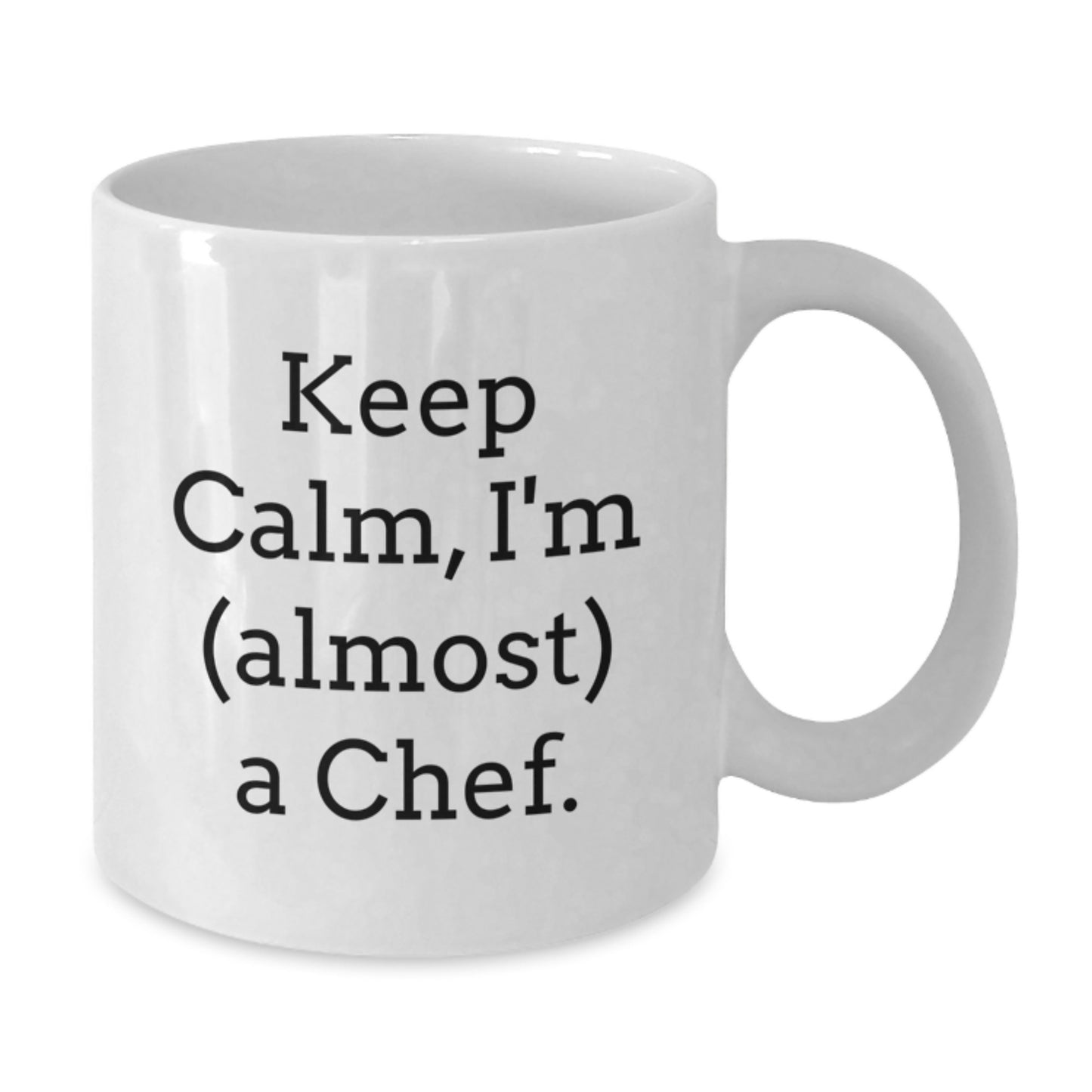 Funny Chef Gifts, White Coffee Mugs for Men, Women, Friends, and Family, 'Keep Calm, I'm (almost) A Chef' Quote, Perfect Christmas Unique Gifts from Friends and Family - Additional