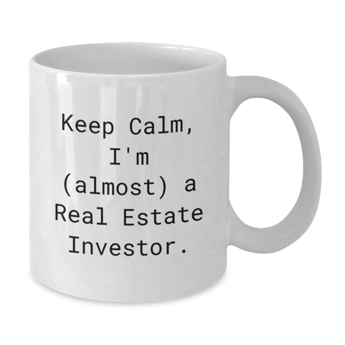 White Coffee Mug Gift for Coworkers - Keep Calm, I'm (Almost) A Real - Additional