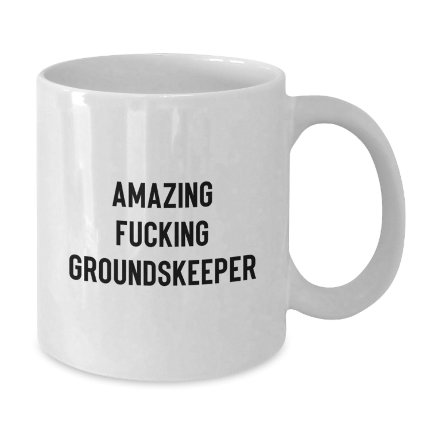 Funny groundskeeper Gifts from Friends, Gifts for groundskeeper Birthday Unique Presents, Amazing F--king groundskeeper White Coffee Mug - Additional