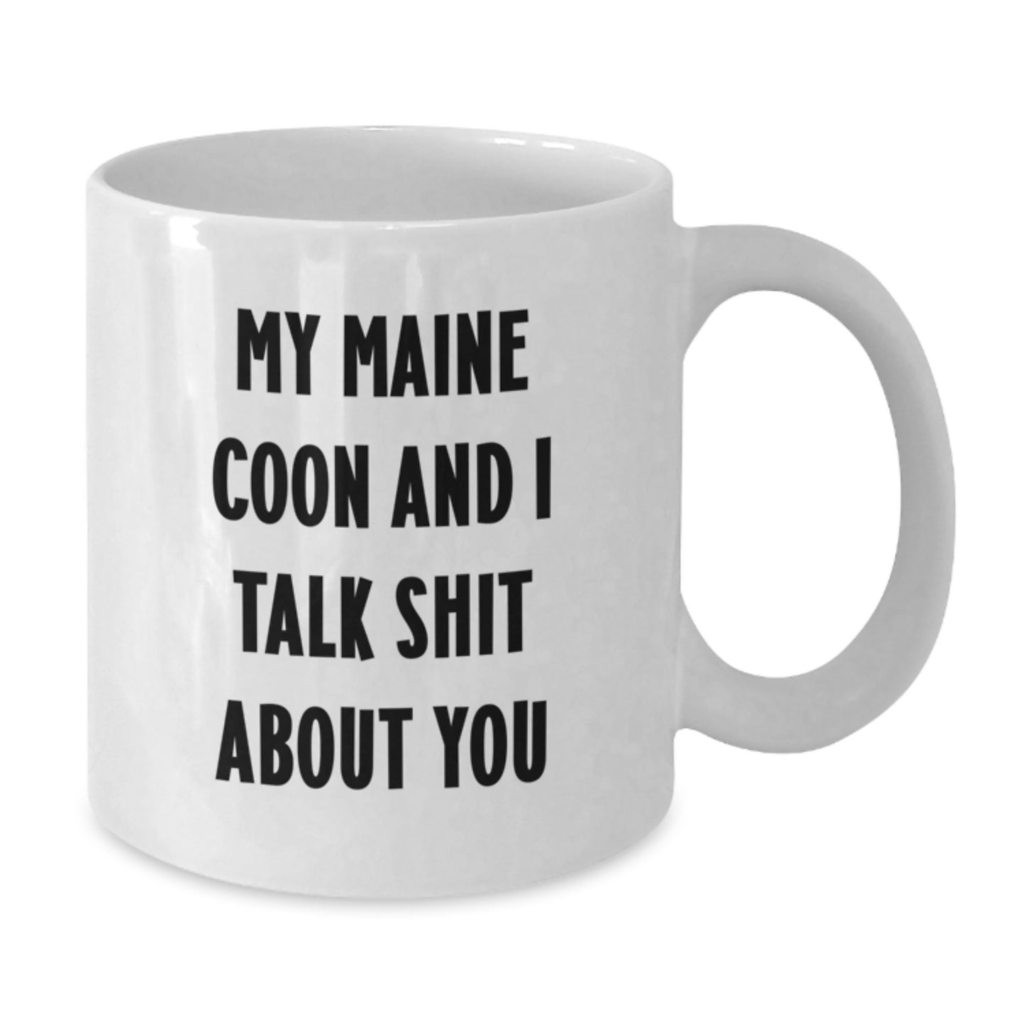 Funny Maine Coon Cat White Coffee Mug Gifts from Friends for Birthday - Additional