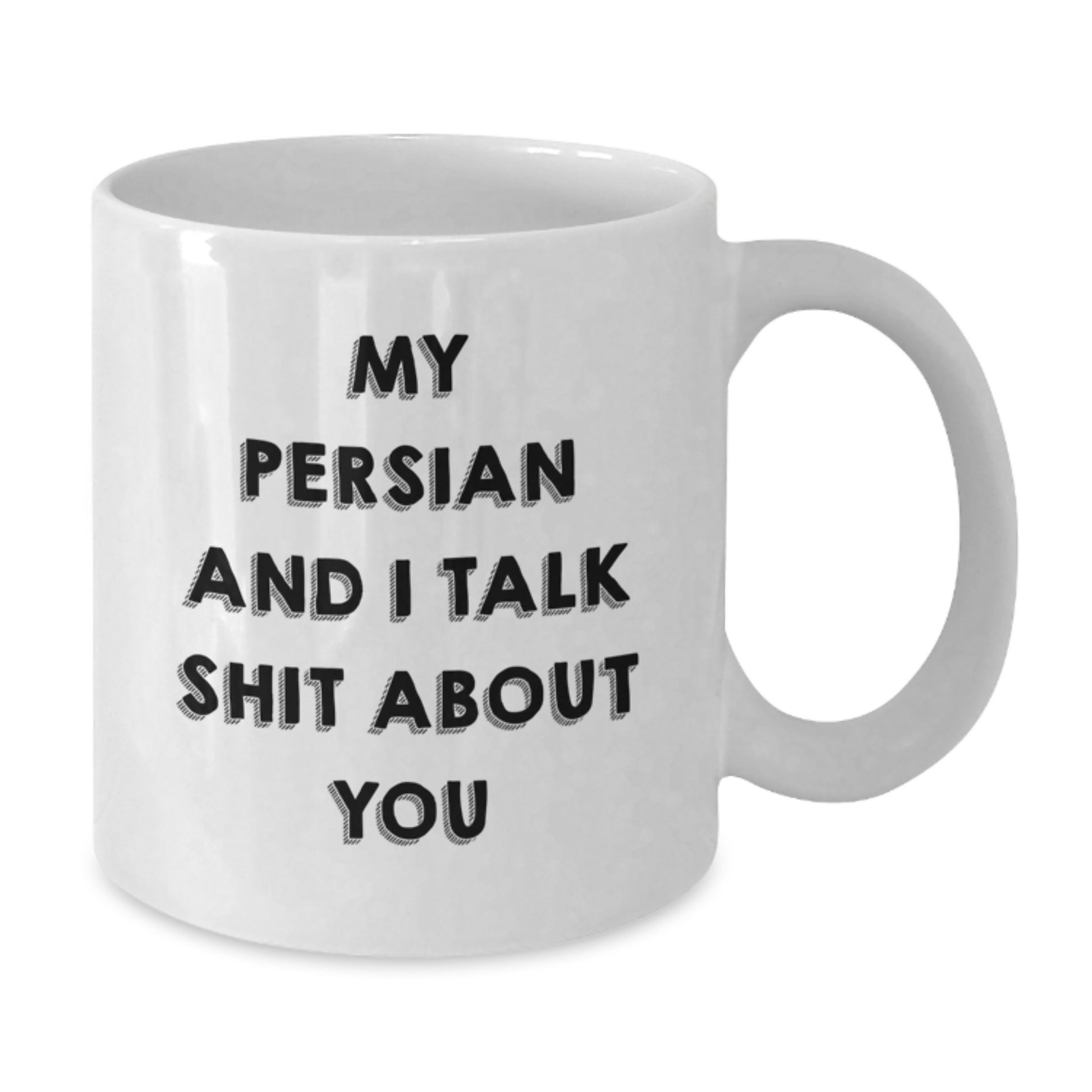 Funny Persian Cat White Coffee Mug for Birthday Unique Gifts from Men to Women Friends - Additional