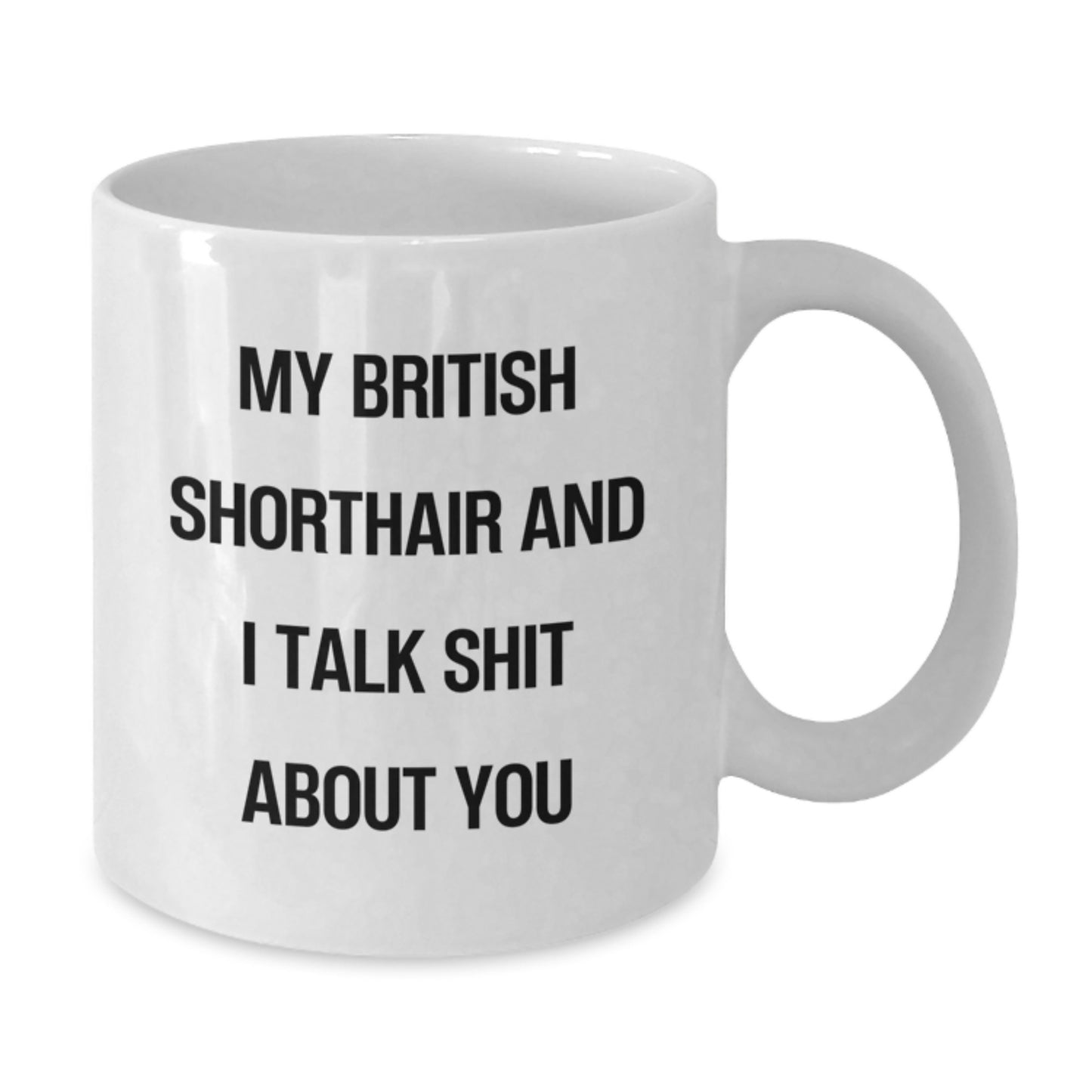 Funny British Shorthair Cat Gifts for Men from Friends, Unique White Coffee Mug for British Shorthair Cat Lover, Humorous Christmas Unique Gifts - Additional