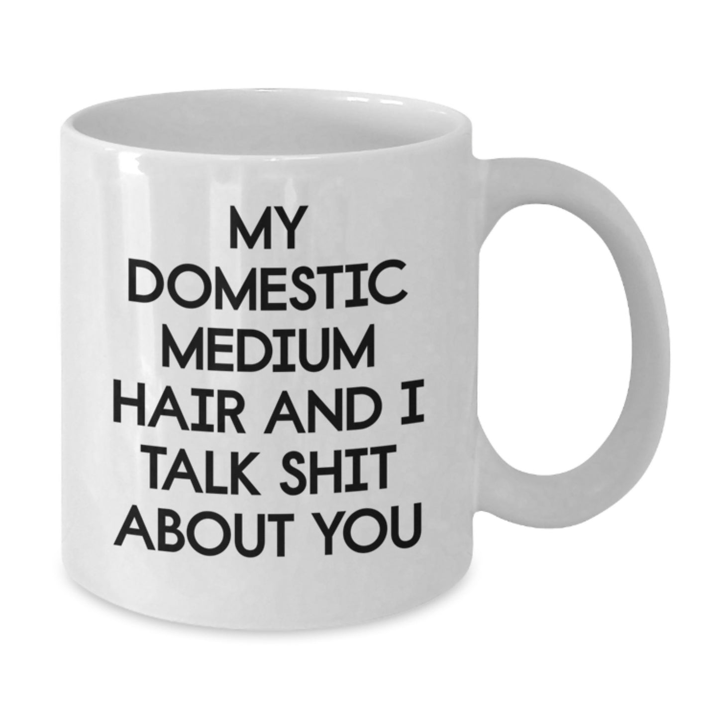 Funny Domestic Medium Hair Gifts for Her - Unique White Coffee Mug for Mother's Day from Family - Additional
