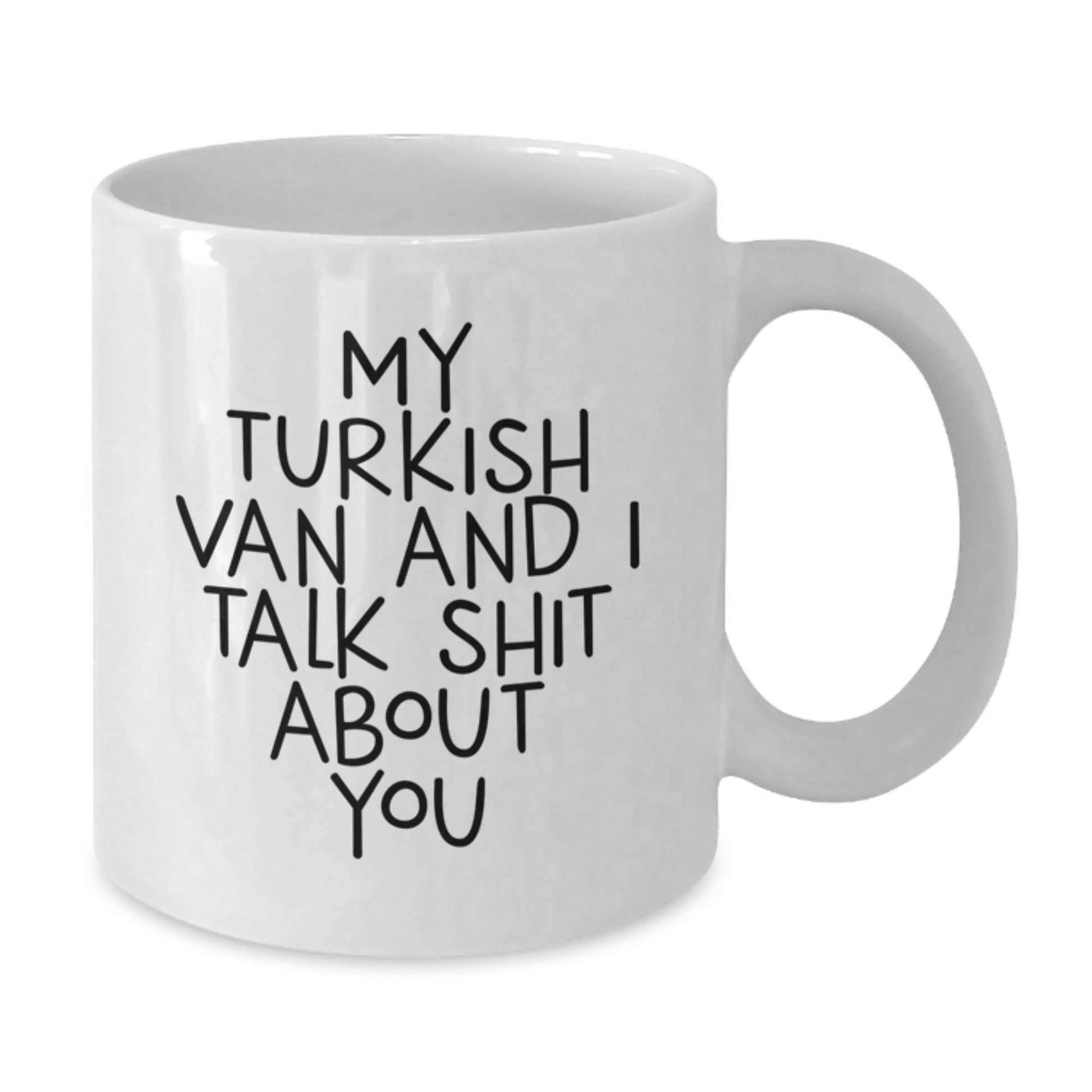 Turkish Van Cat Lovers Funny White Coffee Mug Gifts from Friends and Family on Valentine's - Additional