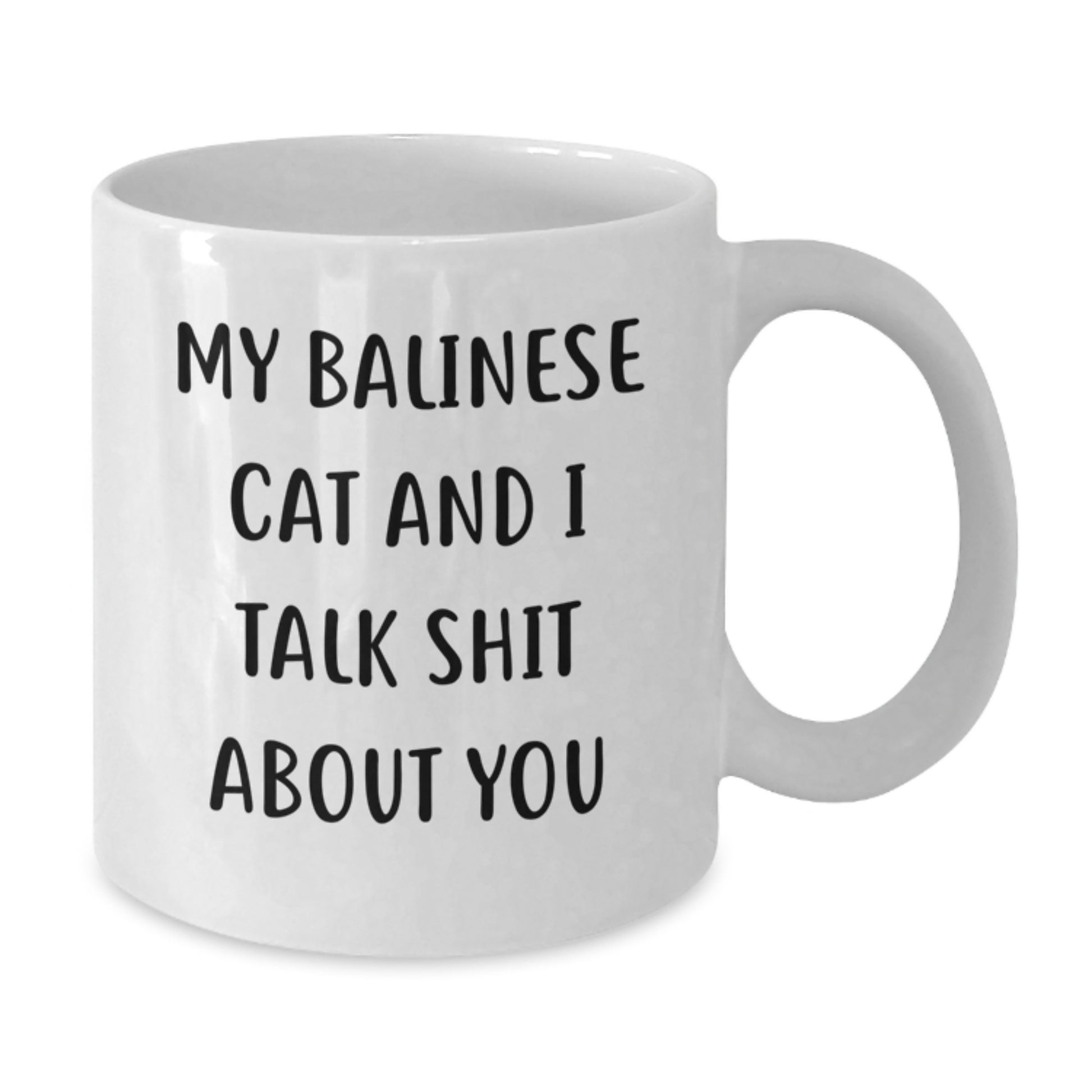 Funny Balinese Cat White Coffee Mug Gifts from Friends for Valentine's Lovers of Cute Cats - Additional