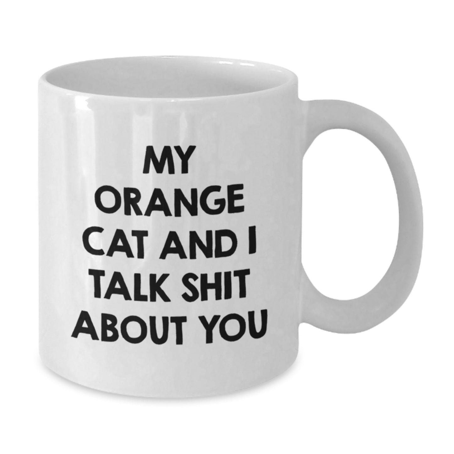 Funny Orange Cat White Coffee Mug Gifts from Men to Orange Cat Lovers on Valentine's - My Orange Cat - Additional