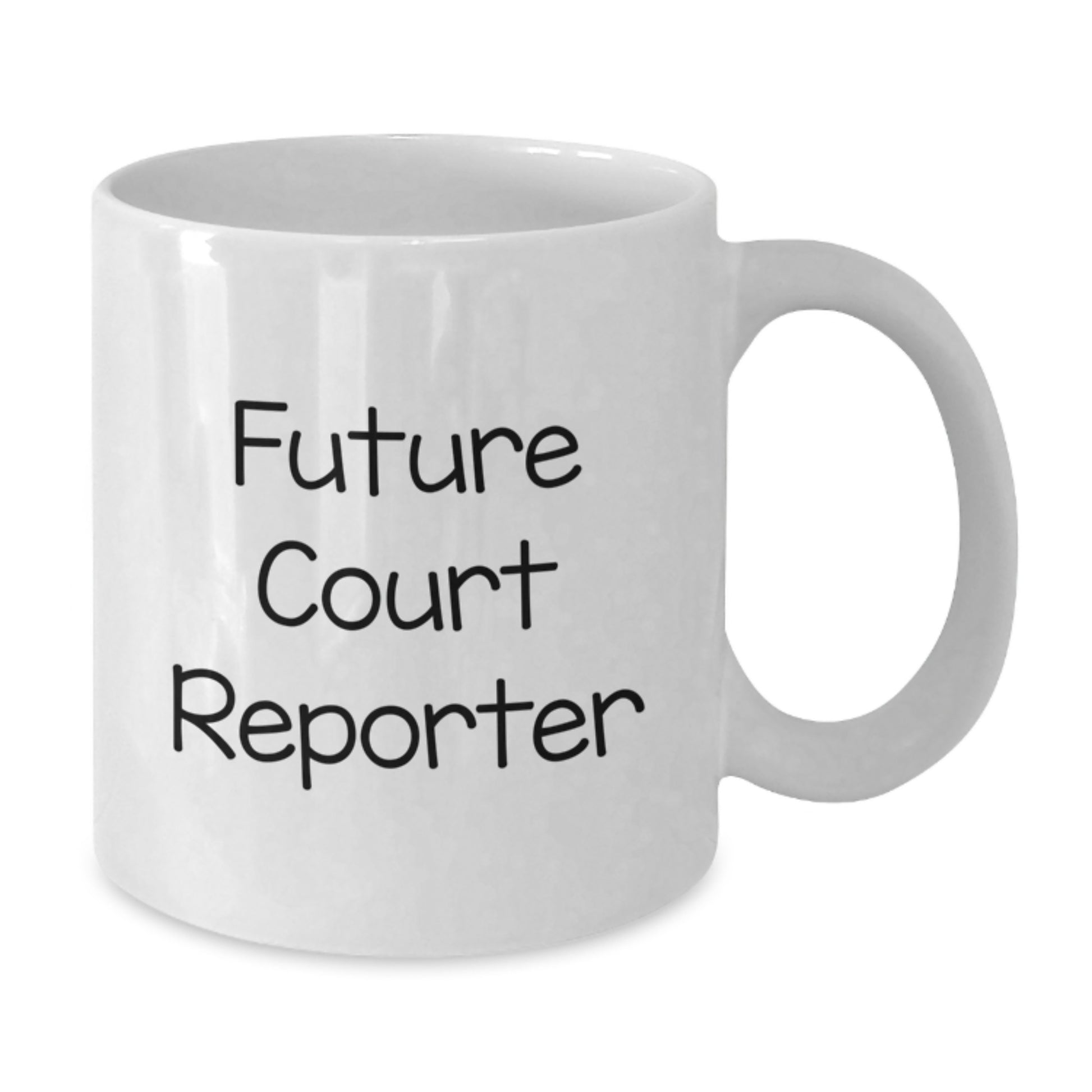 Funny Court Reporter Gifts from Friends - Future Court Reporter White Coffee Mug - Birthday Unique Gifts for Men and Women - Additional