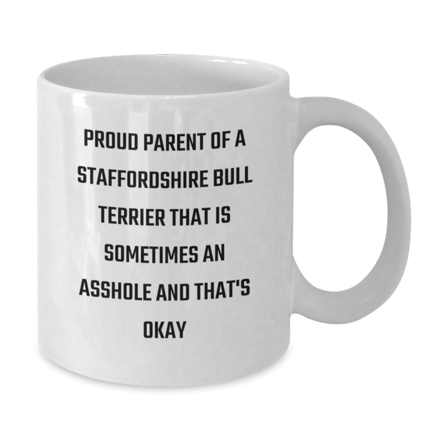 Staffordshire Bull Terrier Dog Dad Gifts Funny White Coffee Mugs Gifts from Mum for Dad Father's Day Unique - Additional