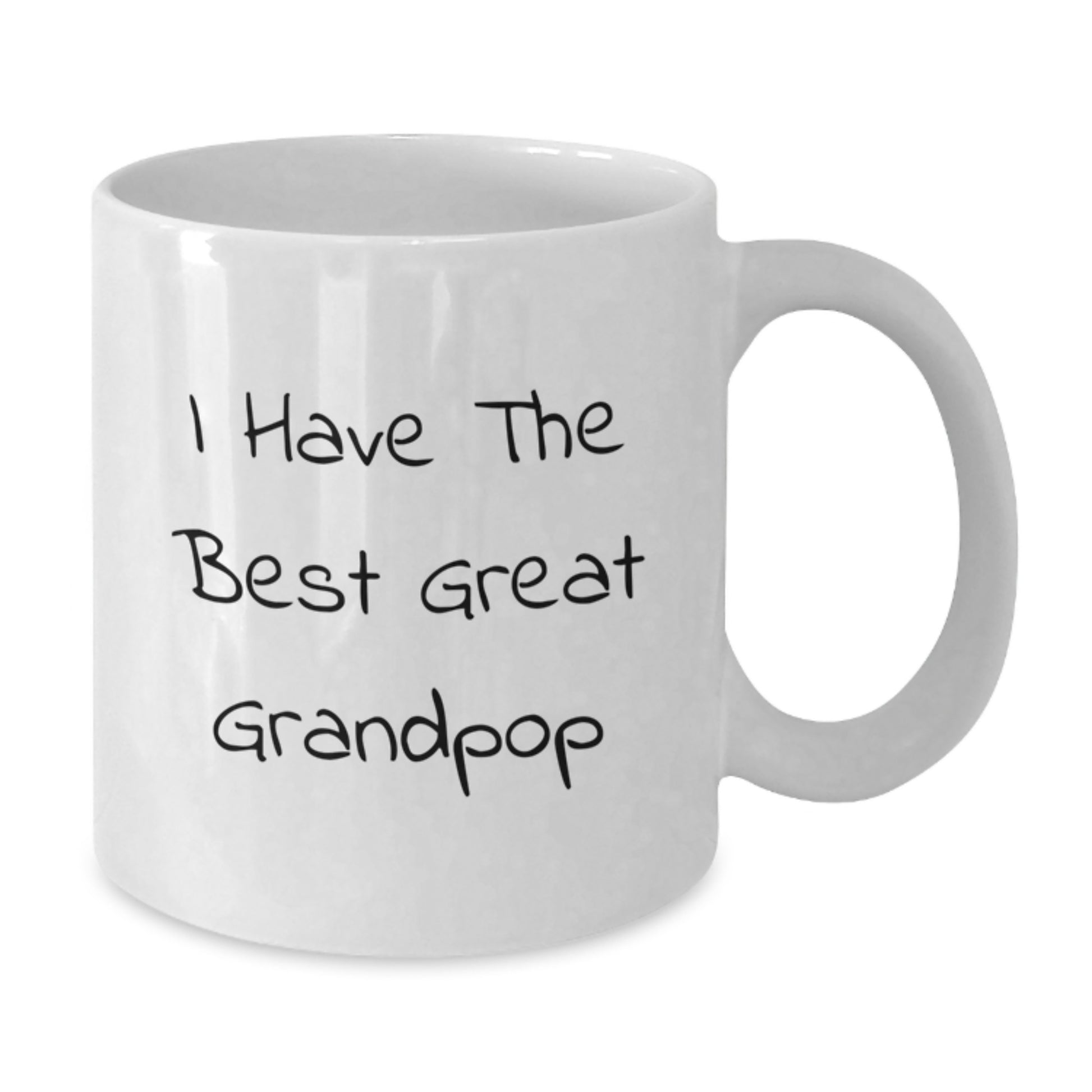 Funny Grandpop Gifts from Family, I Have The Best Great Grandpop White Coffee Mug, Perfect for Grandpop's Father's Day Celebration - Additional