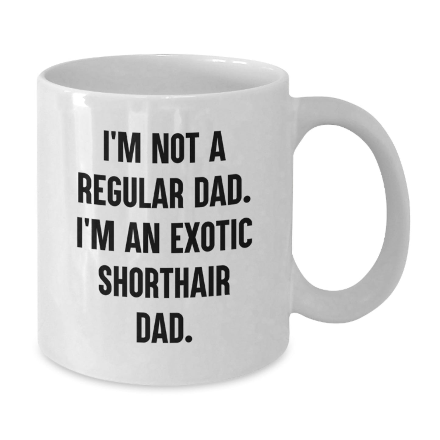 Exotic Shorthair Cat Dad, Funny White Coffee Mug for Exotic Shorthair Cat Lover, Birthday Unique Gifts from Dad to Exotic Shorthair Cat Owner - Additional
