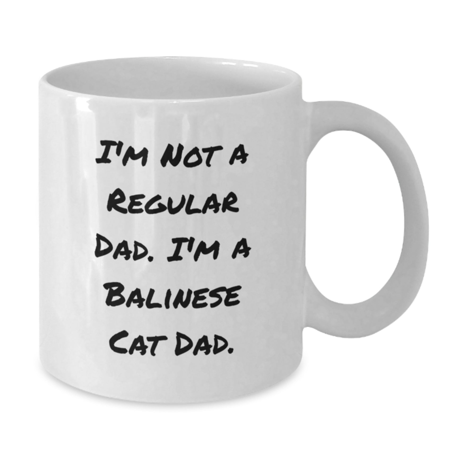 Funny Balinese Cat Gifts for Cat Dad Men White Coffee Mug Christmas Unique Presents - Additional