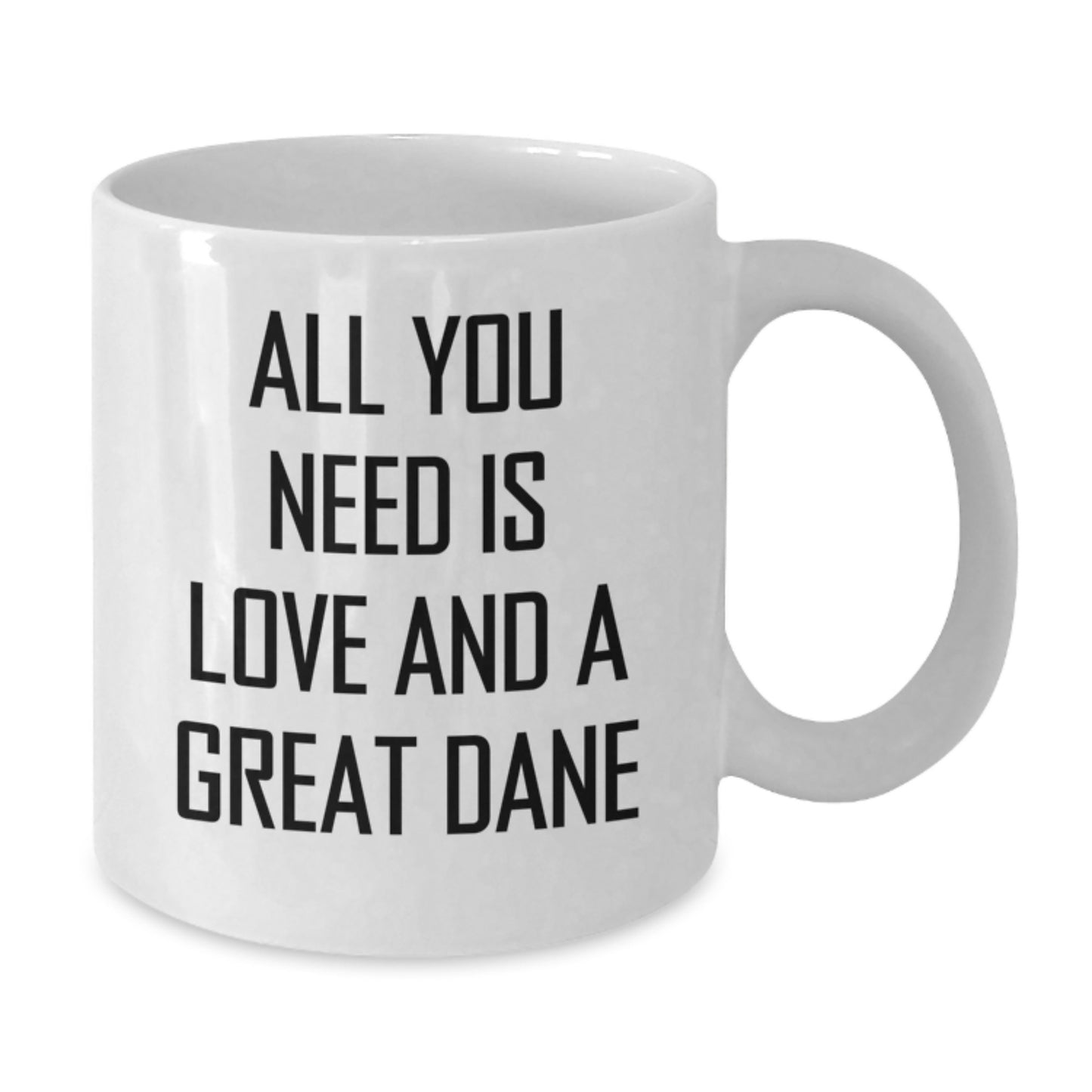 Funny Great Dane Dog Gifts from Friends for Birthday, White Coffee Mug - 'All You Need Is Love And A Great Dane' Quote, Unique Birthday Unique Gifts for Great Dane Dog Lovers - Additional