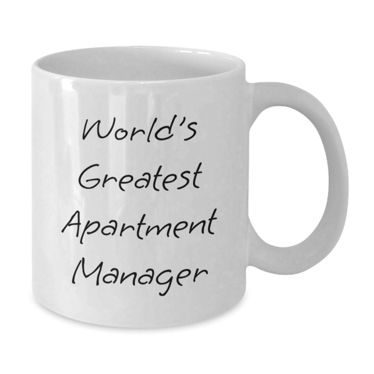 Funny World's Greatest Apartment Manager Gifts from Family for Husband Dad White Coffee Mug - Additional