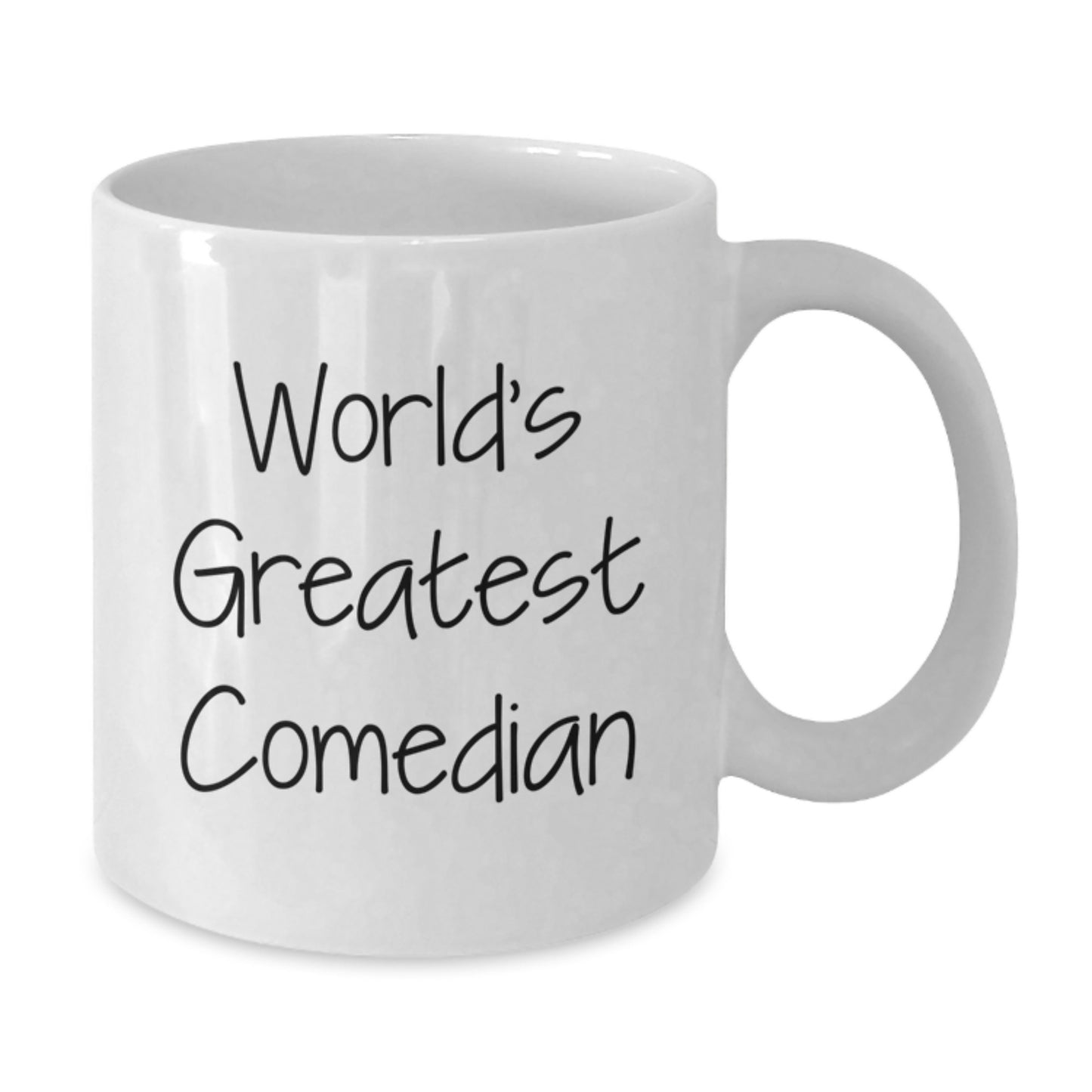 Funny 'World's Greatest Comedian' White Coffee Mug Gifts from Friends to Comedian on Birthday Unique Gifts - Additional