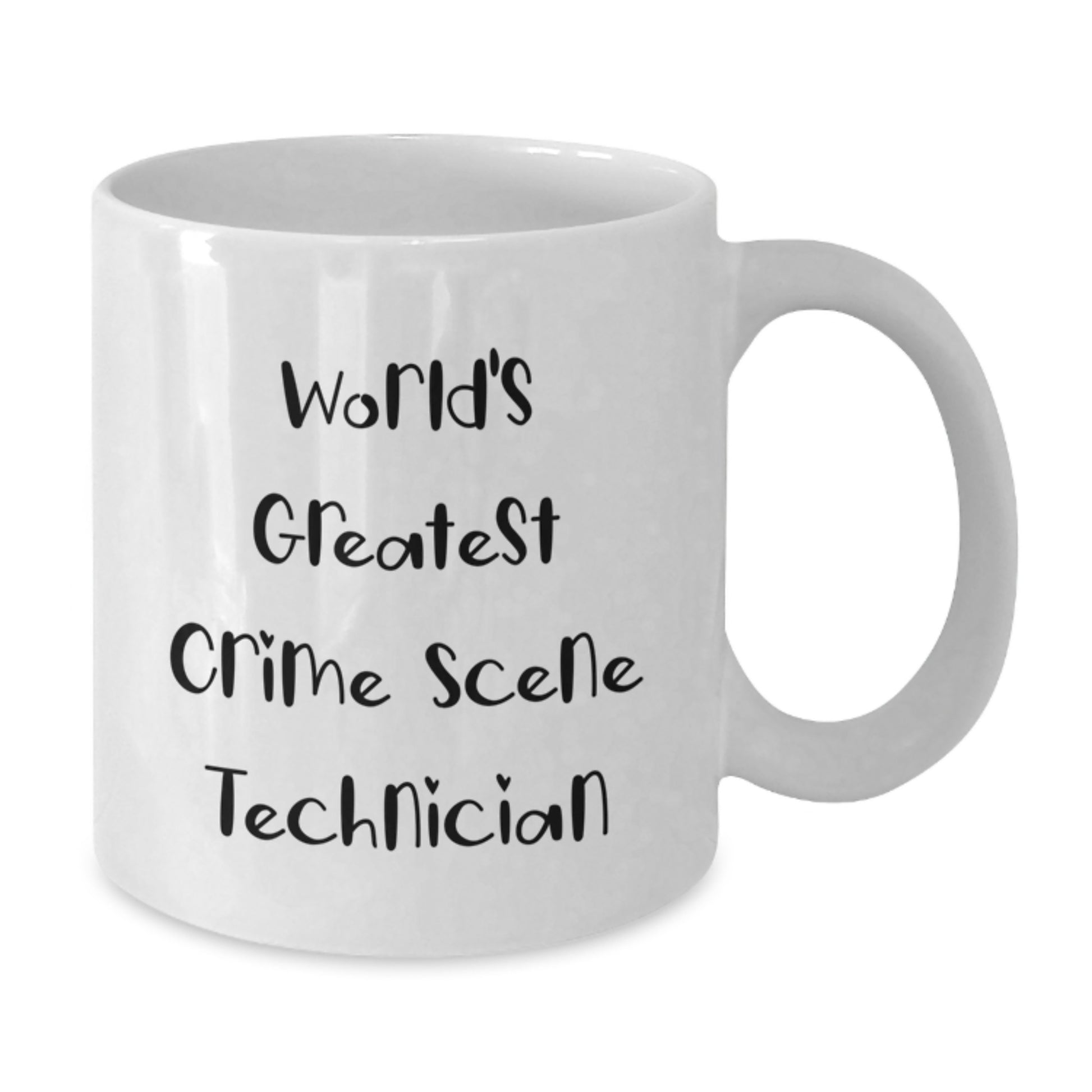 Funny Crime Scene Technician Gifts for Birthday, White Coffee Mug, 'World's Greatest' Quote, Gifts from Friends - Additional