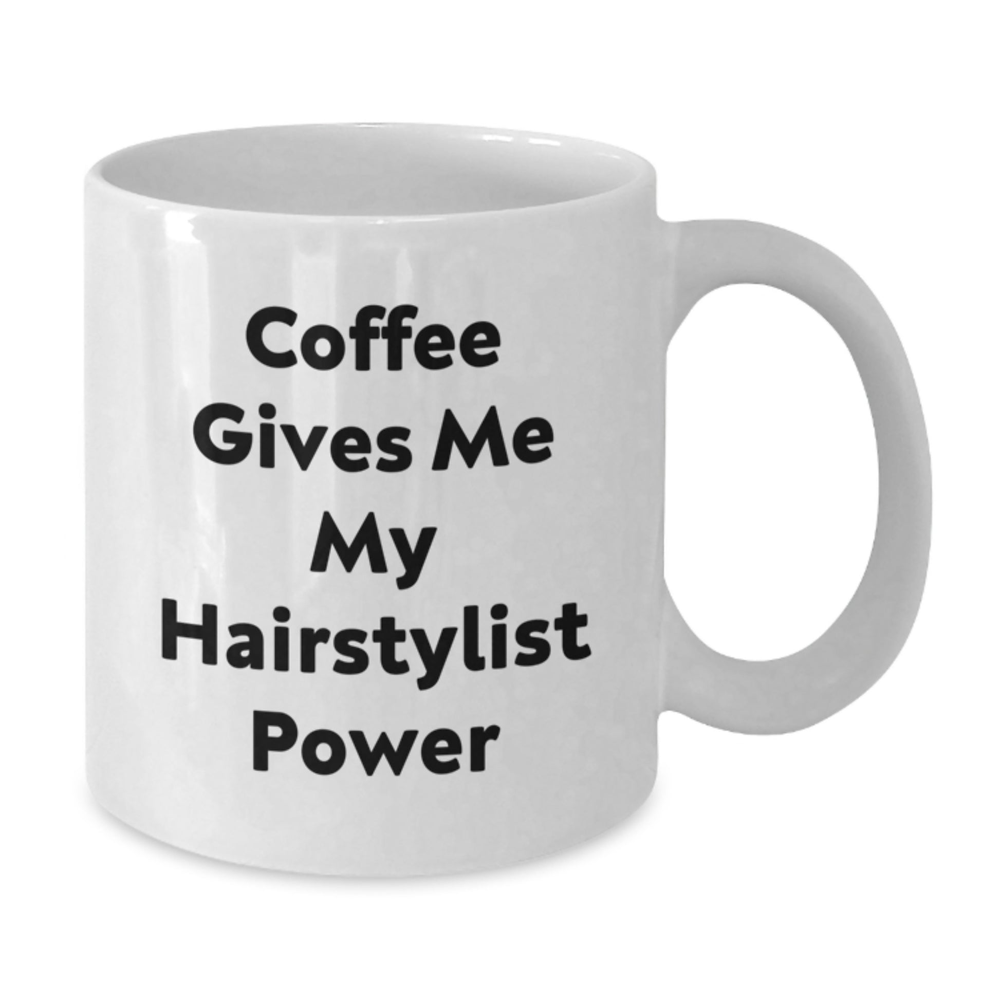 Funny Gifts from Friends, Family, or Coworkers for Hairstylists - White Coffee Mug 'Coffee Gives Me My Hairstylist Power' - Christmas Unique Gifts - Additional
