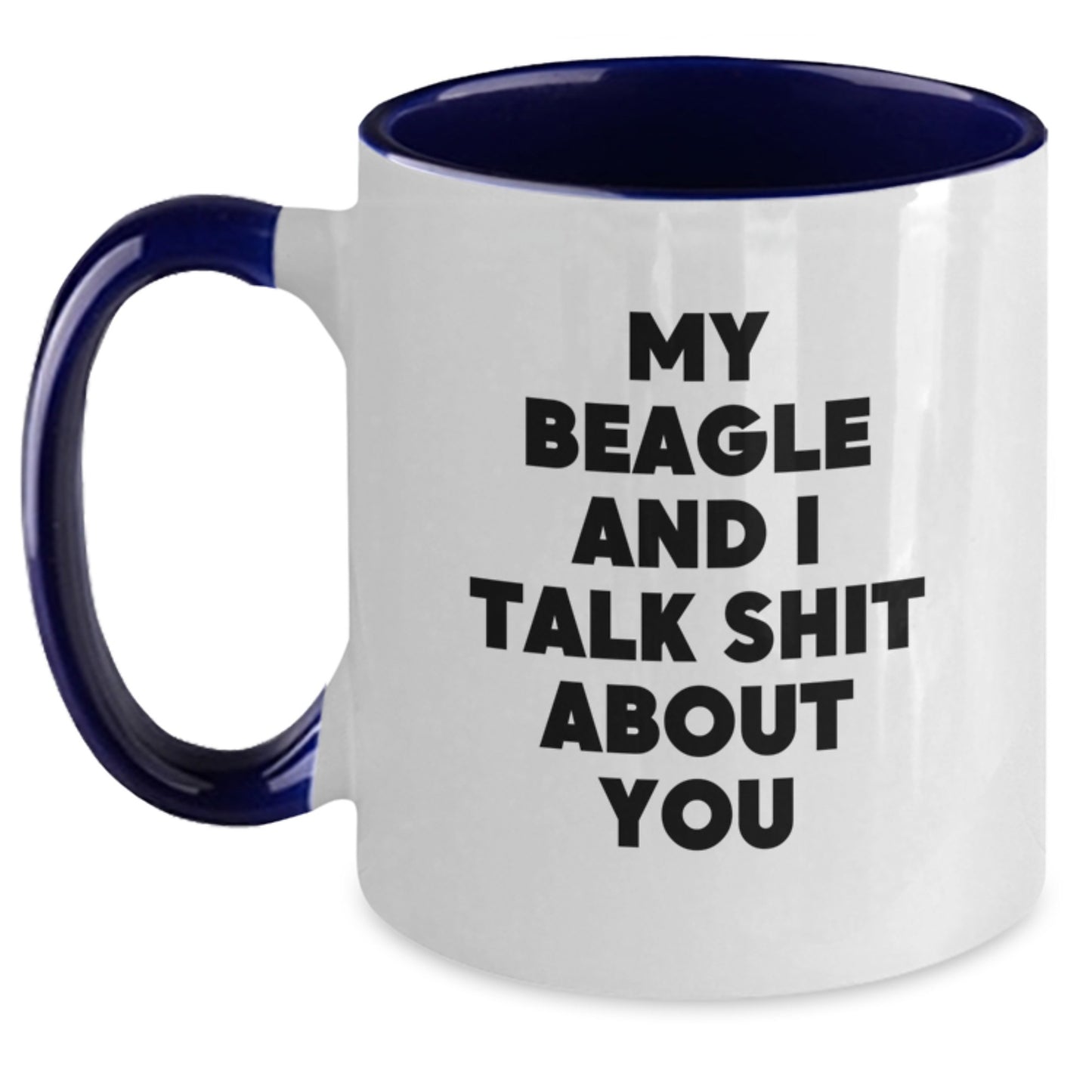 Funny Beagle Dog Mom and Dad Gifts from Men Women Friends on Mother's Day Unique Two Tone Coffee Mugs for Beagle Dog Lovers - Main