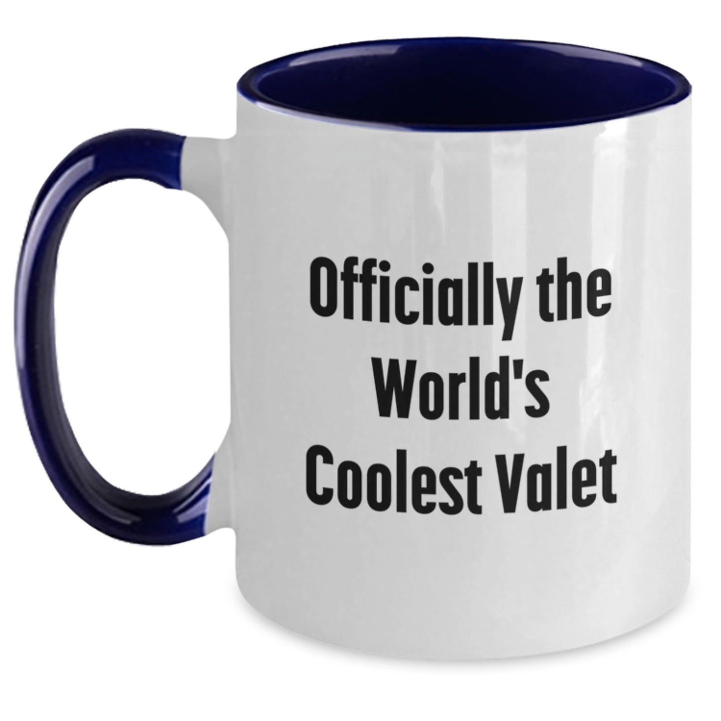 Funny Valet Gifts from Family and Friends, 'Officially The World's Coolest Valet' Two Tone Coffee Mug for Valet, Graduation Unique Gifts for Men and Women - Main