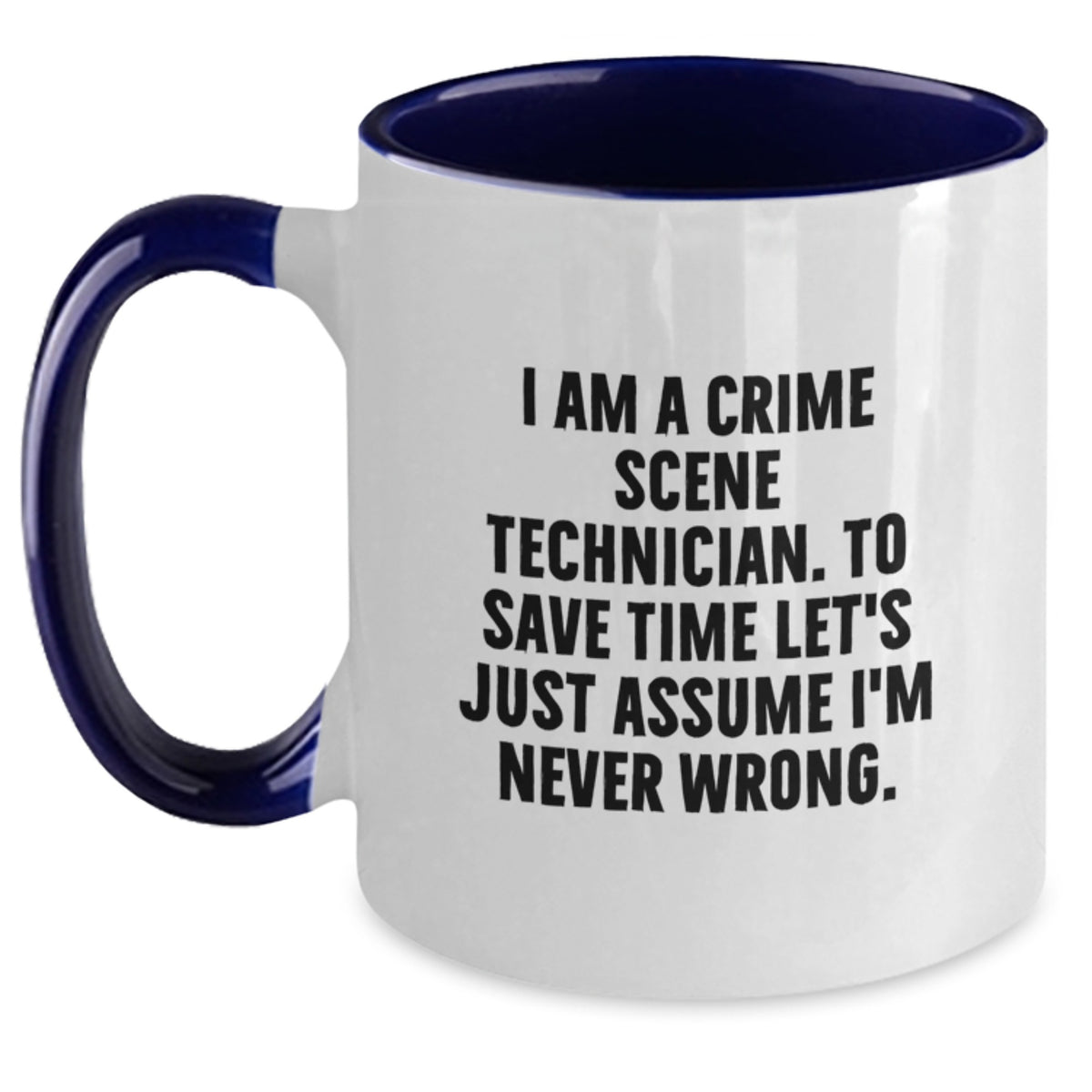 Crime Scene Technician Two Tone Coffee Mug for Him Birthday Gift - Main