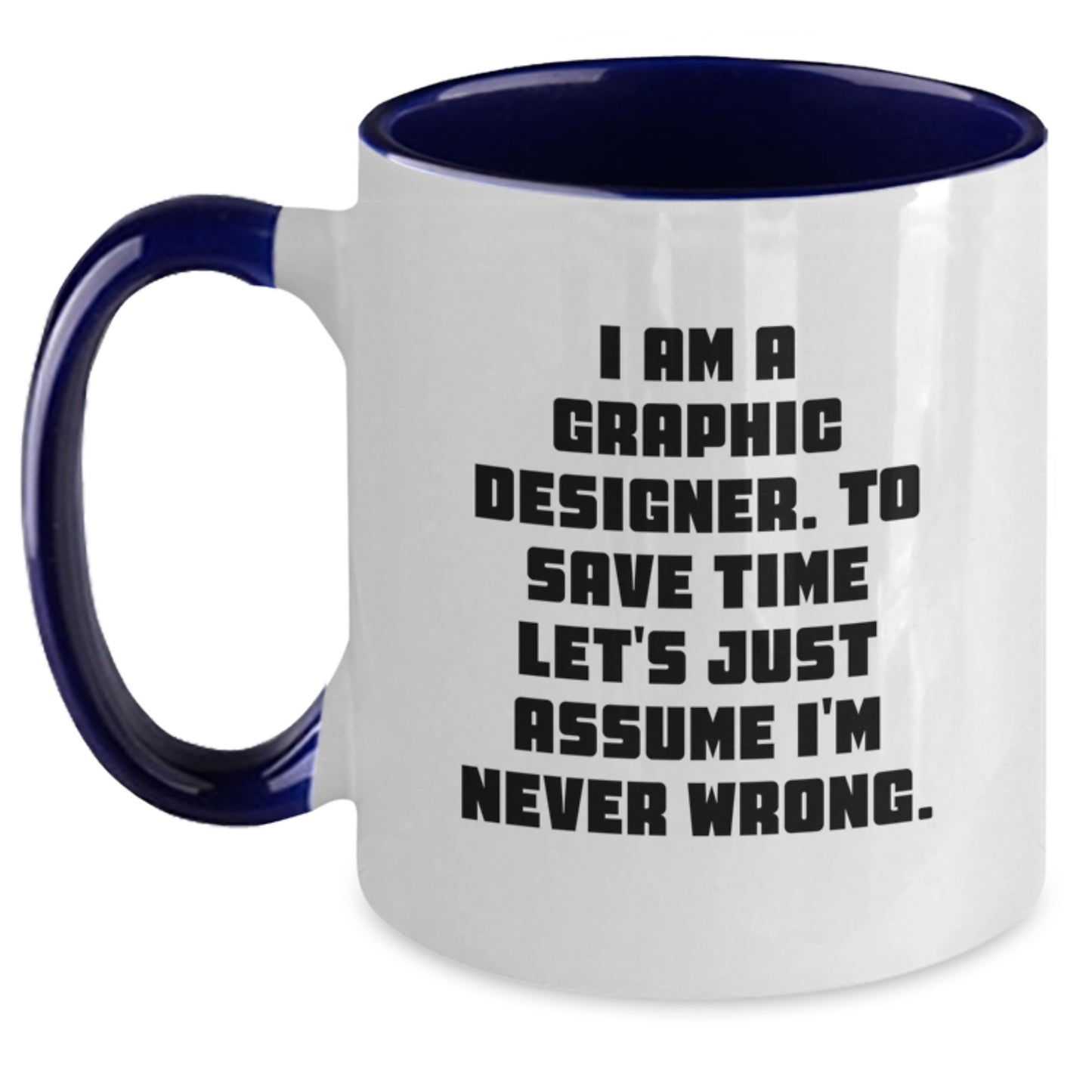 Graphic Designer Keepsake Mug for Him Birthday Gift Red and White - Main