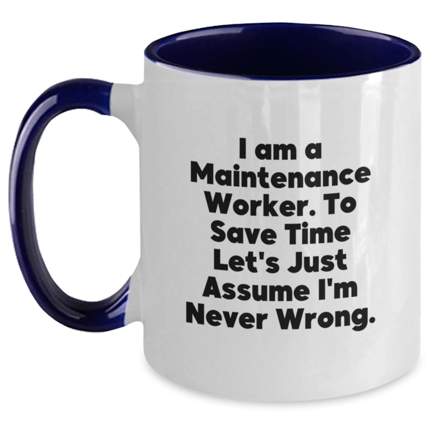Maintenance Worker Keepsake Two Tone Coffee Mug for Him Birthday Gift - Main