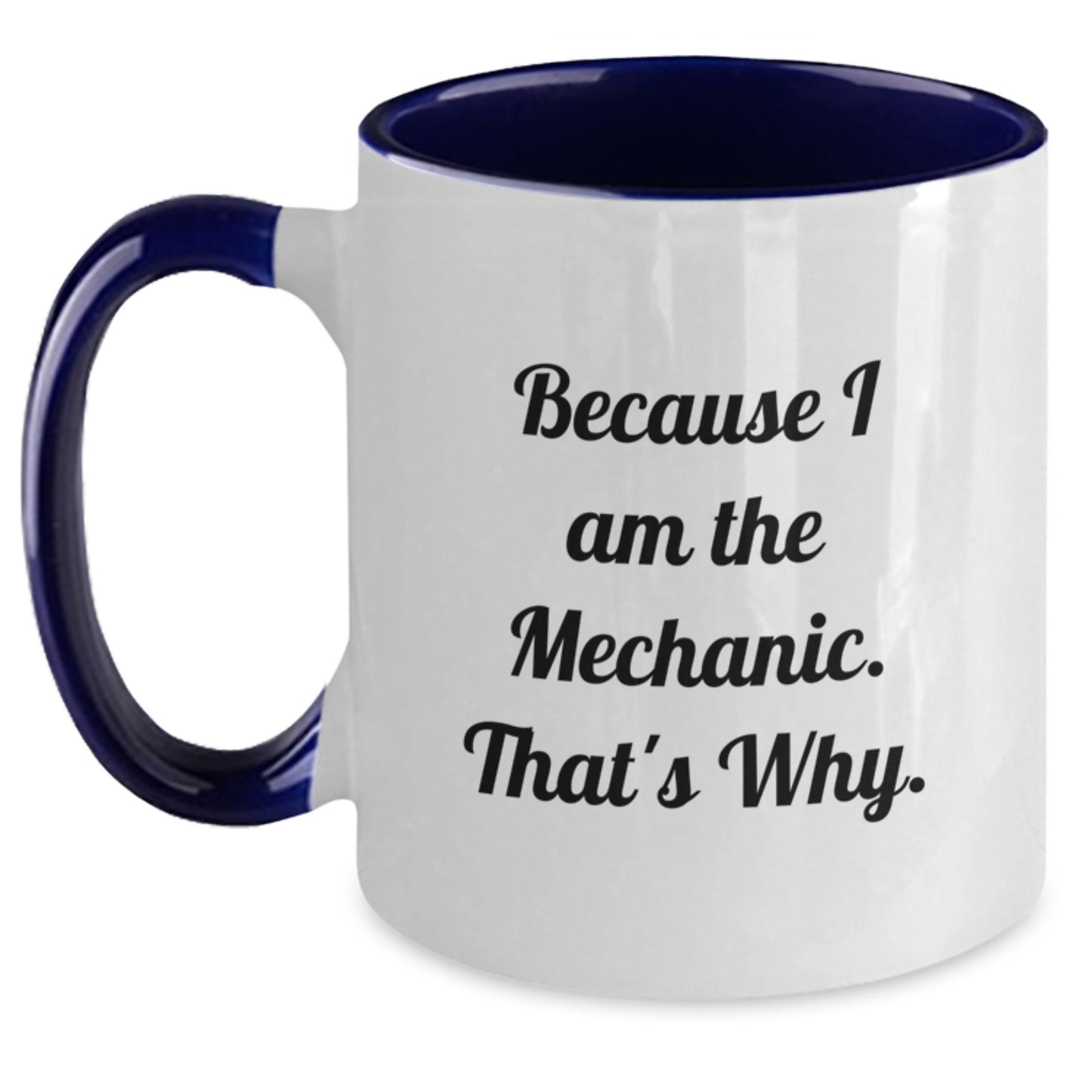 Mechanic Keepsake Birthday Gift Two Tone Coffee Mug for Him BlackWhite - Main