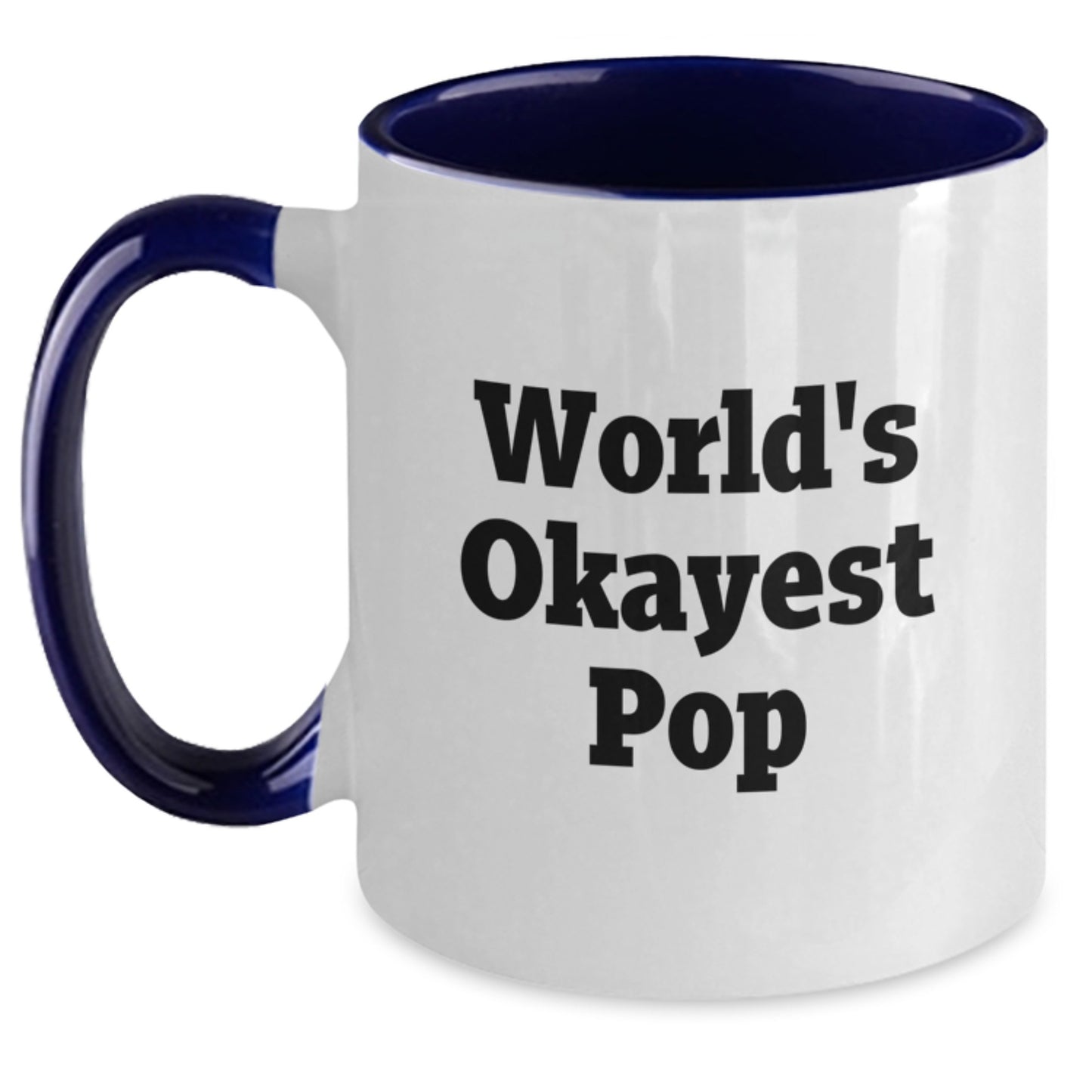 World's Okayest Pop Keepsake Mug for Him Red and White Birthday Gift - Main