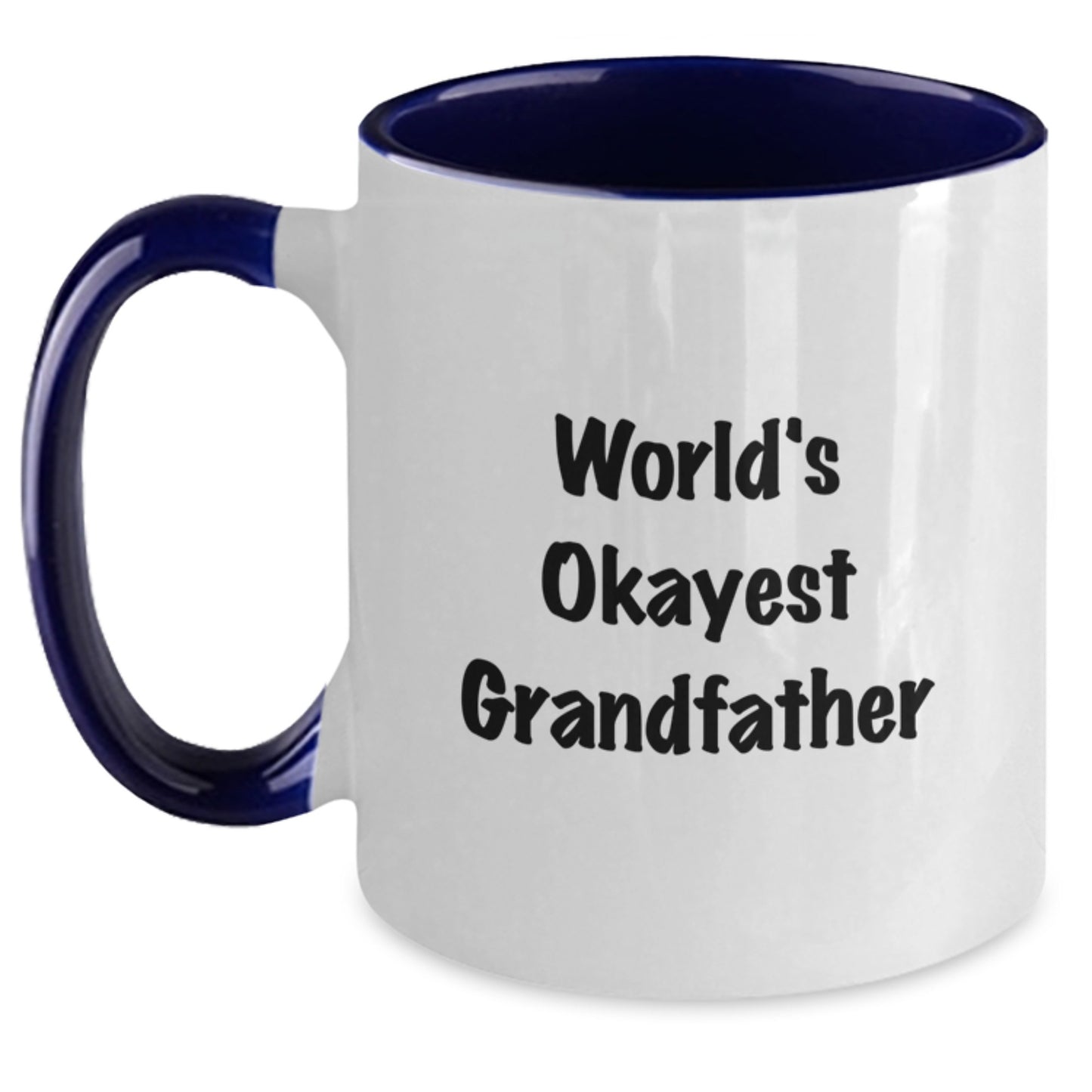 Grandfather Keepsake Mug for Him Birthday Gift - Black & White Ceramic - Main