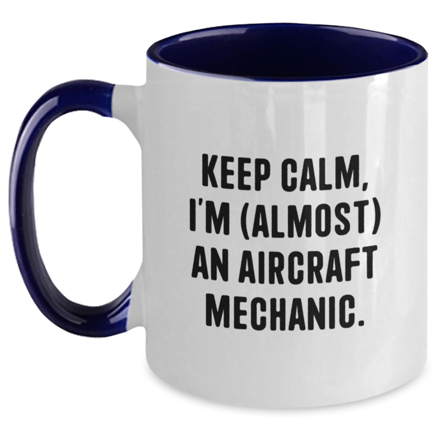 Aircraft Mechanic Keepsake Birthday Gift for Him Two Tone Coffee Mug - Main
